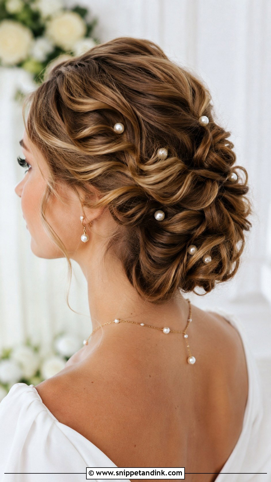 Twisted Updo With Pearls - Snippet and Ink - 30 Hair for Wedding Ideas