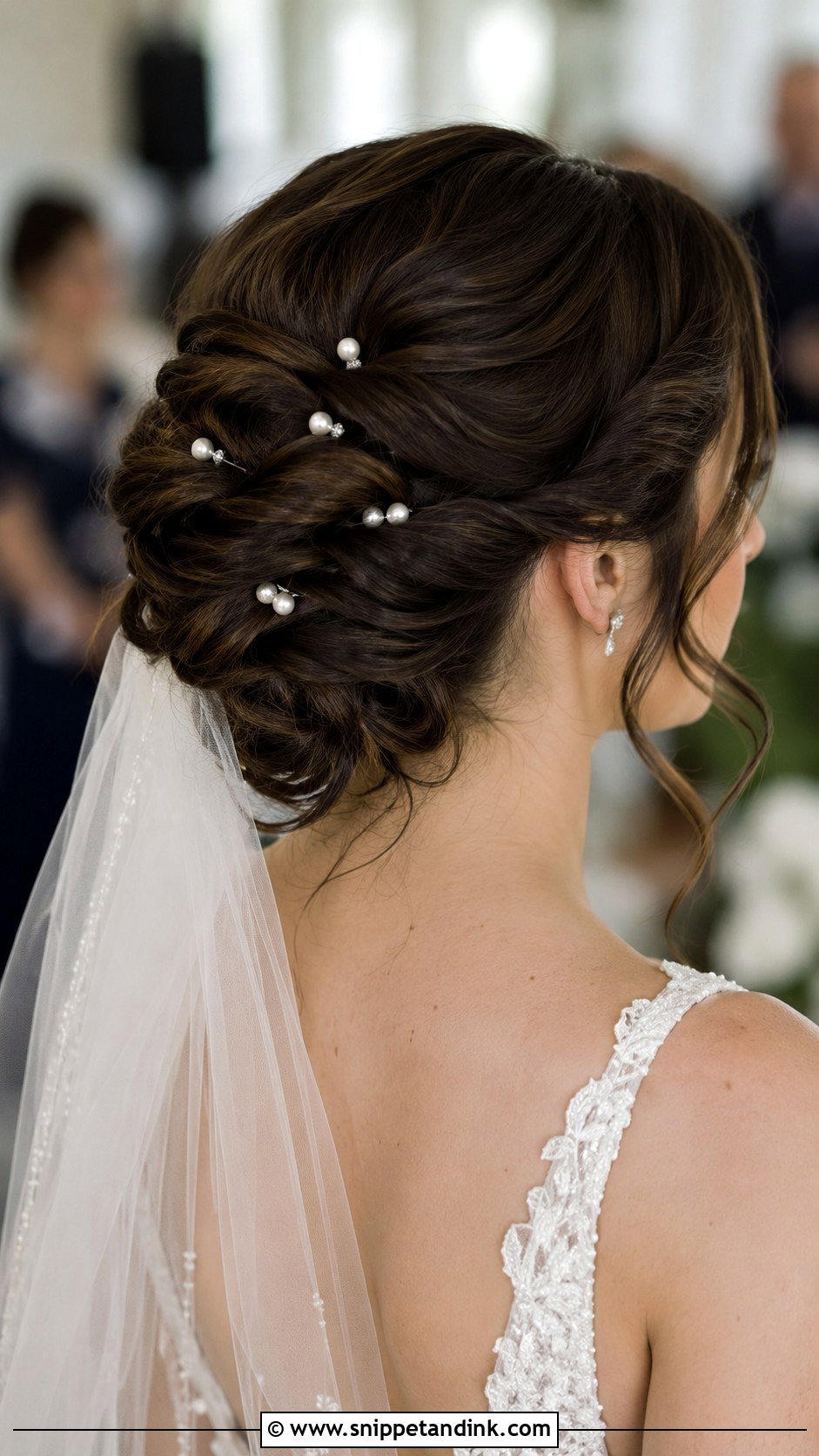 Twisted Updo With Pearls - Snippet and Ink - 35 Simple Wedding Hairstyles