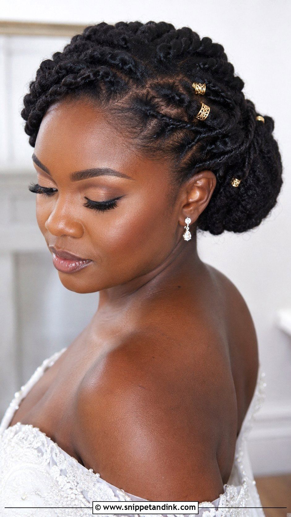 Twisted Updo With Side Detail - Snippet and Ink - 20 Updo Wedding Hairstyles for Black Women