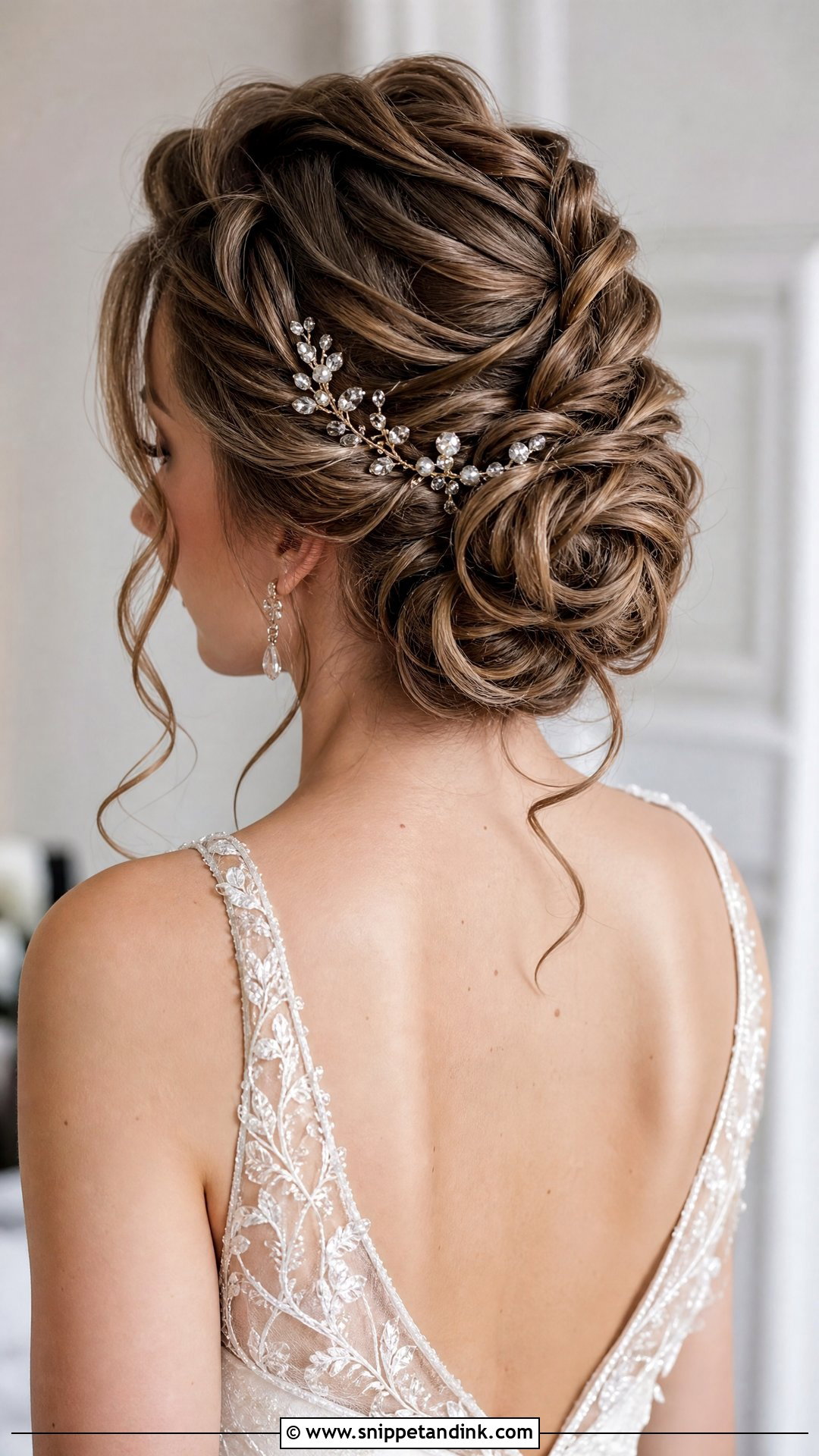 Twisted Updo With Side Tendrils - Snippet and Ink - 20 Wedding Hairstyles for Chubby Face