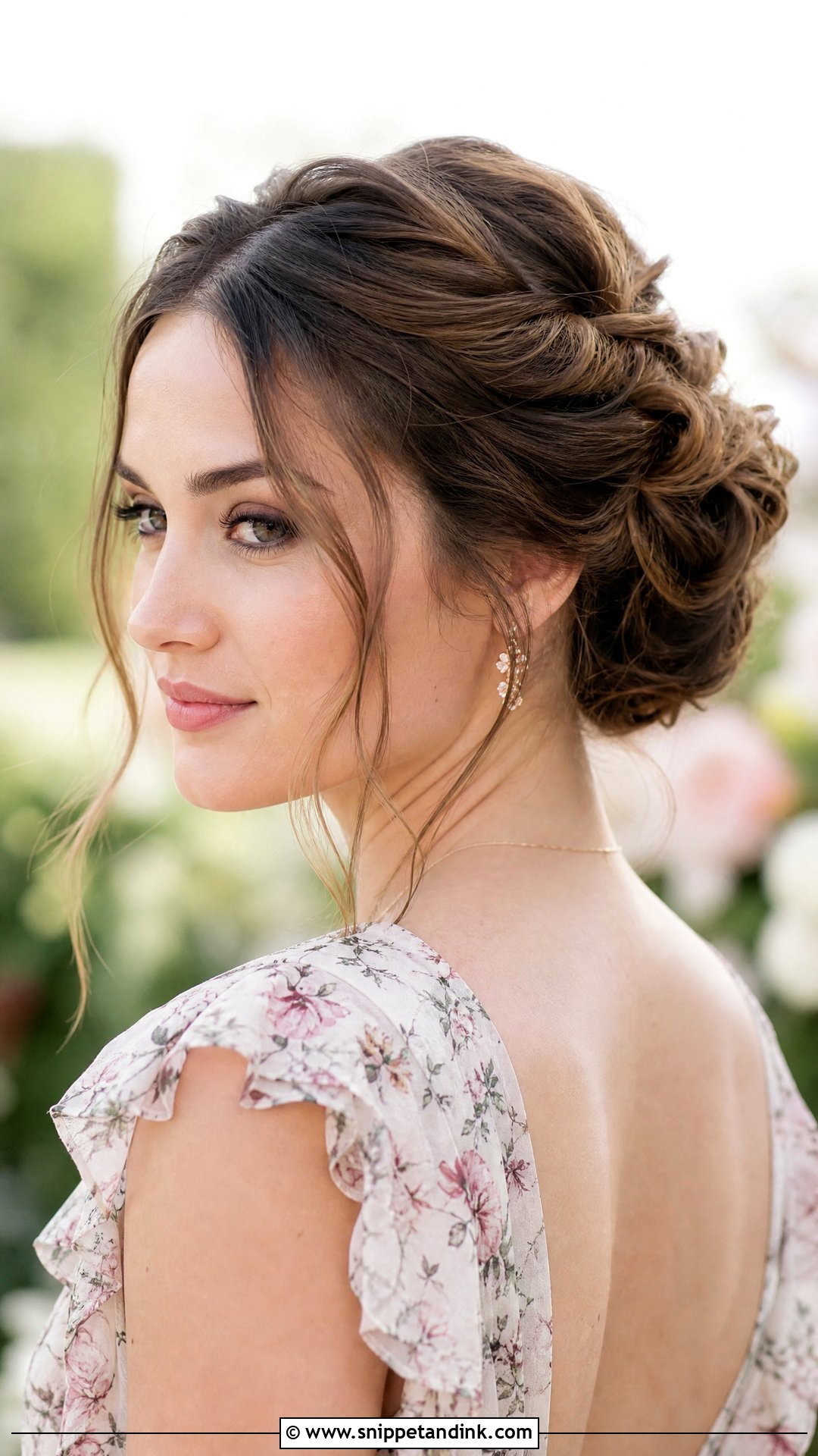 Twisted Updo With Tendrils - Snippet and Ink - 30 Hair for Wedding Guest Ideas