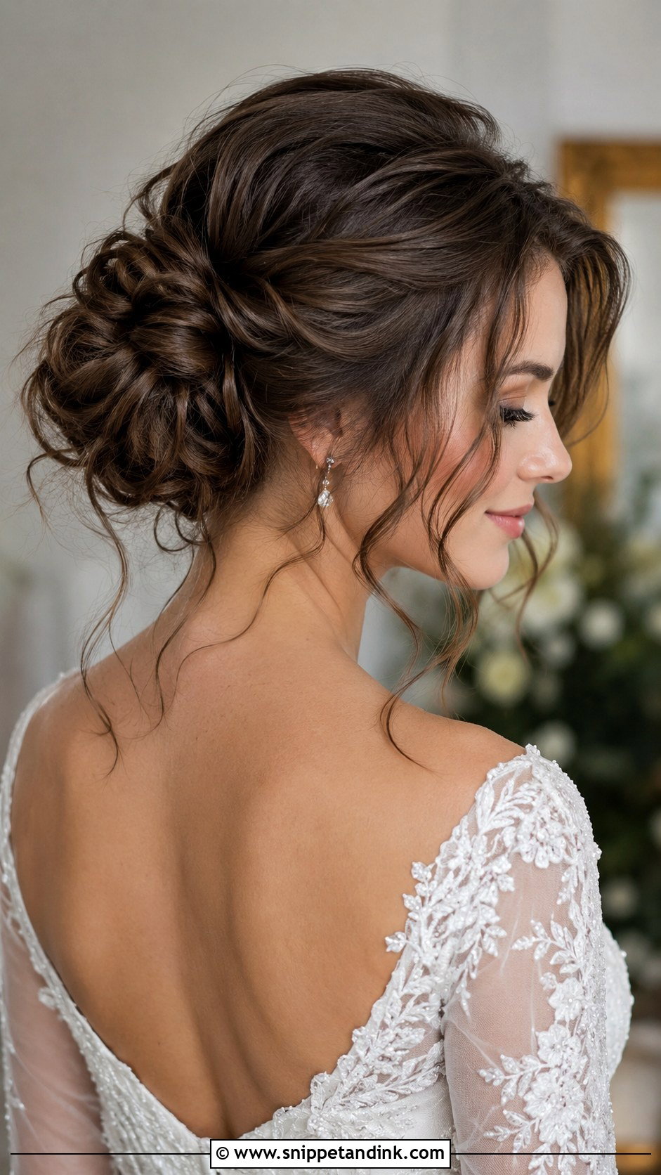 Twisted Updo With Tendrils - Snippet and Ink - 20 Wedding Hair Styles Updo
