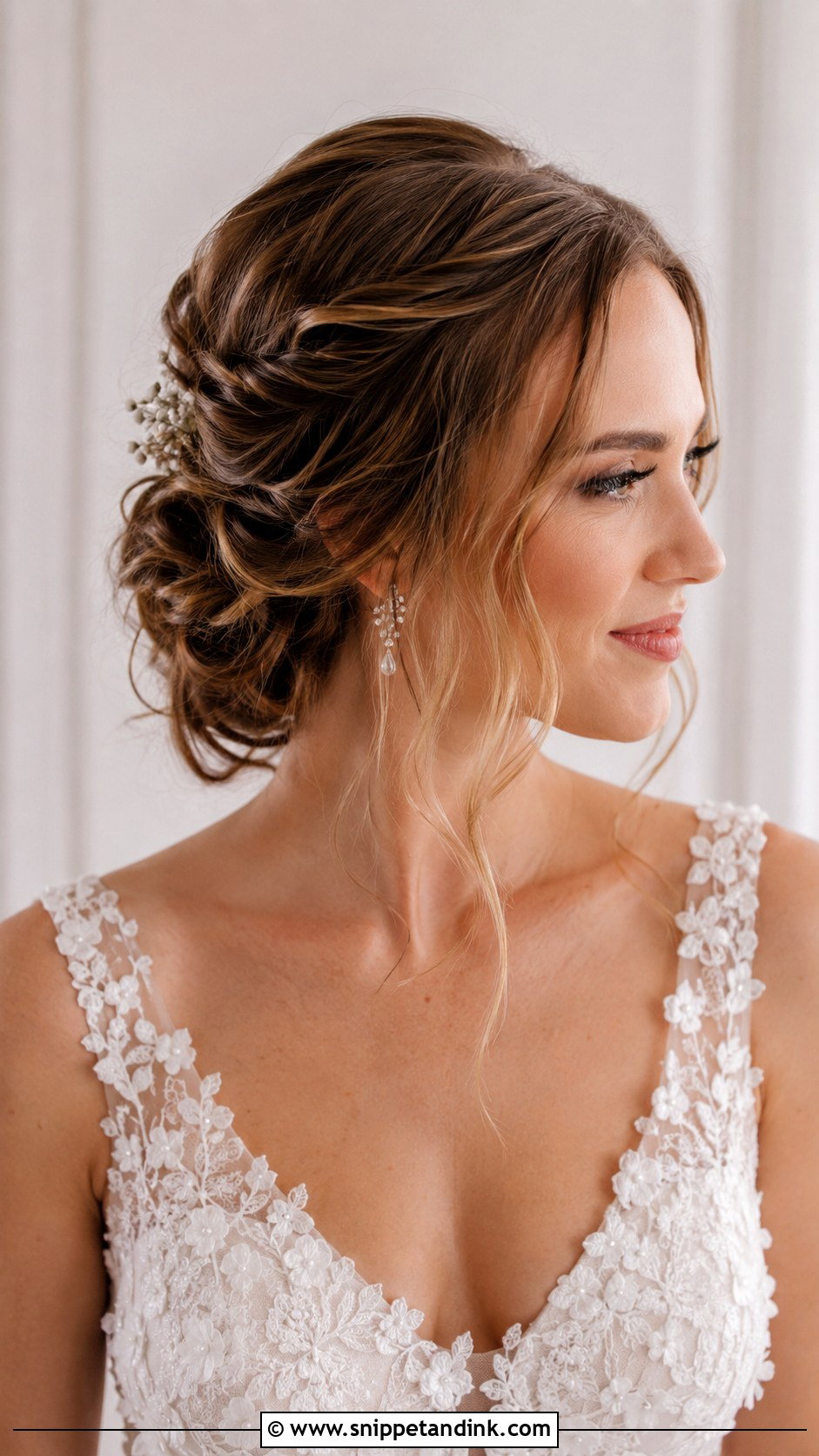 Twisted Updo With Tendrils for Short Hair - Snippet and Ink - 25 Wedding Updos for Short Hair