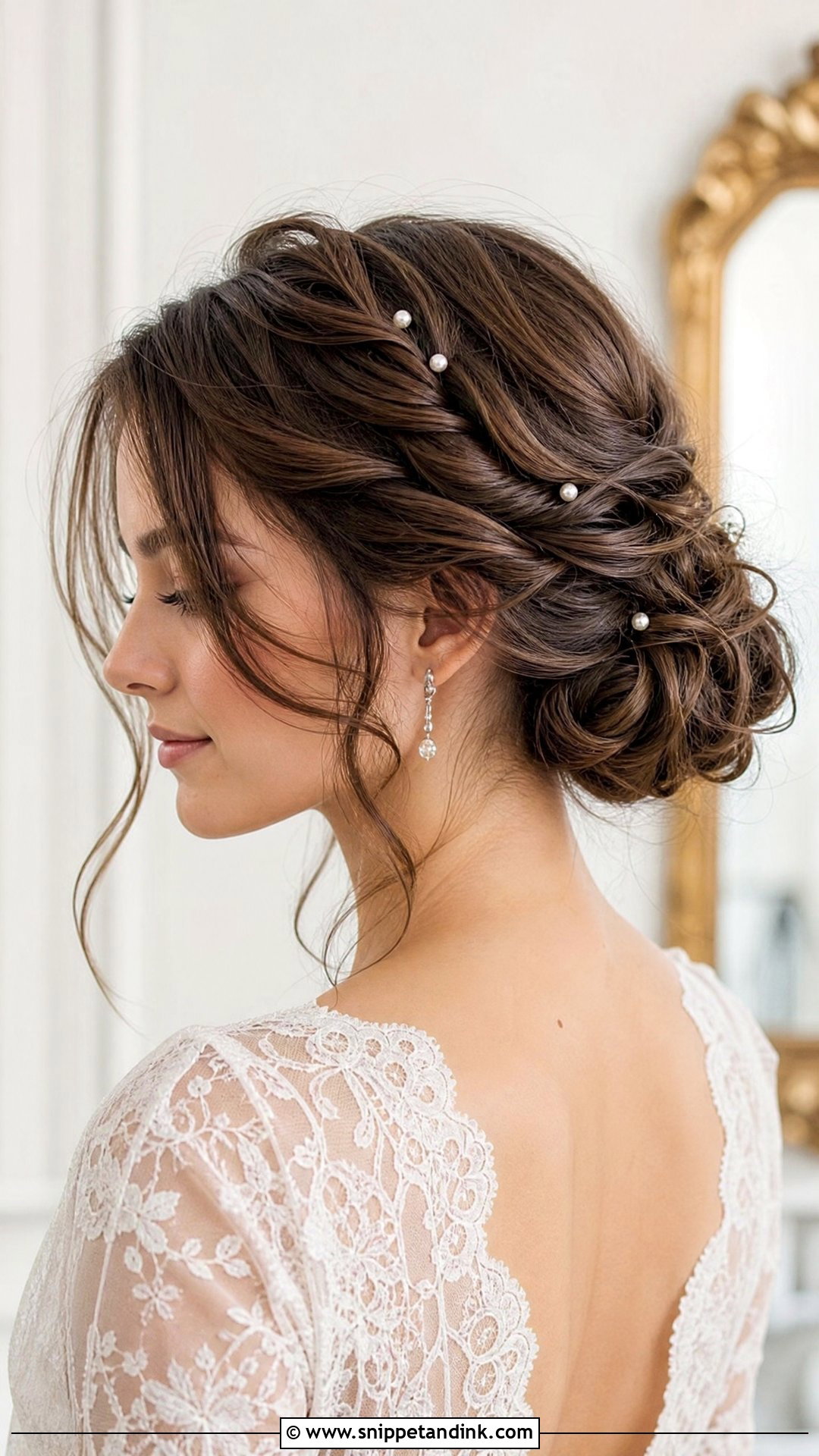 Twisted Updo With Tendrils - Snippet and Ink - 20 Easy Bridal Updo Ideas