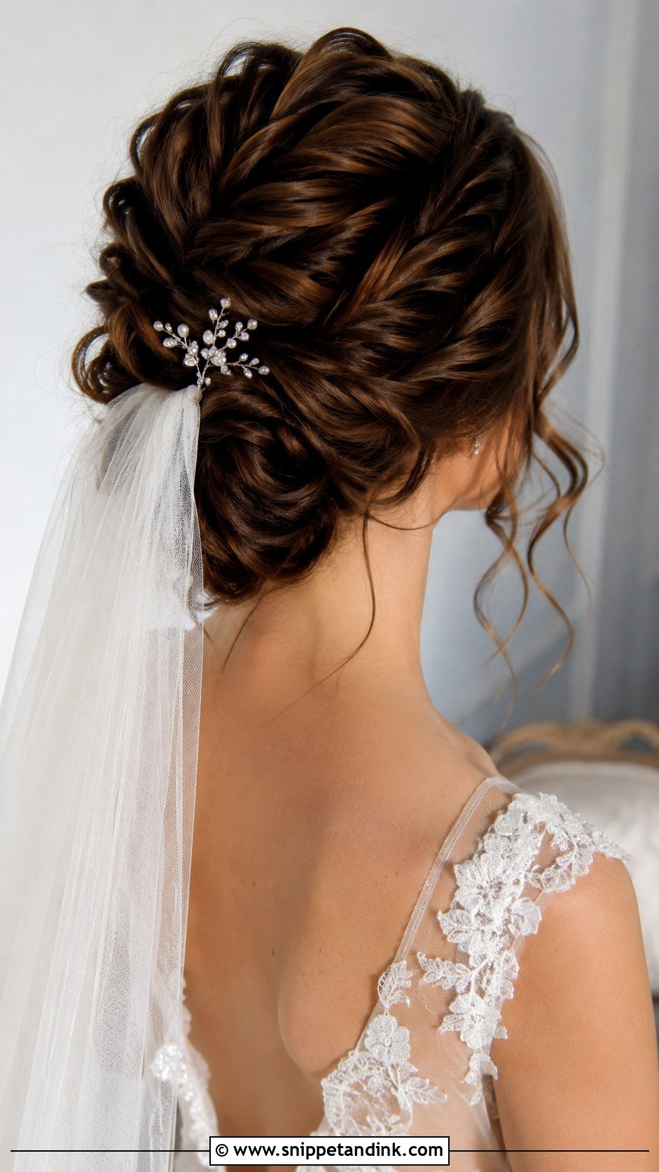 Twisted Updo With Veil - Snippet and Ink - 20 Hairstyles with Veil