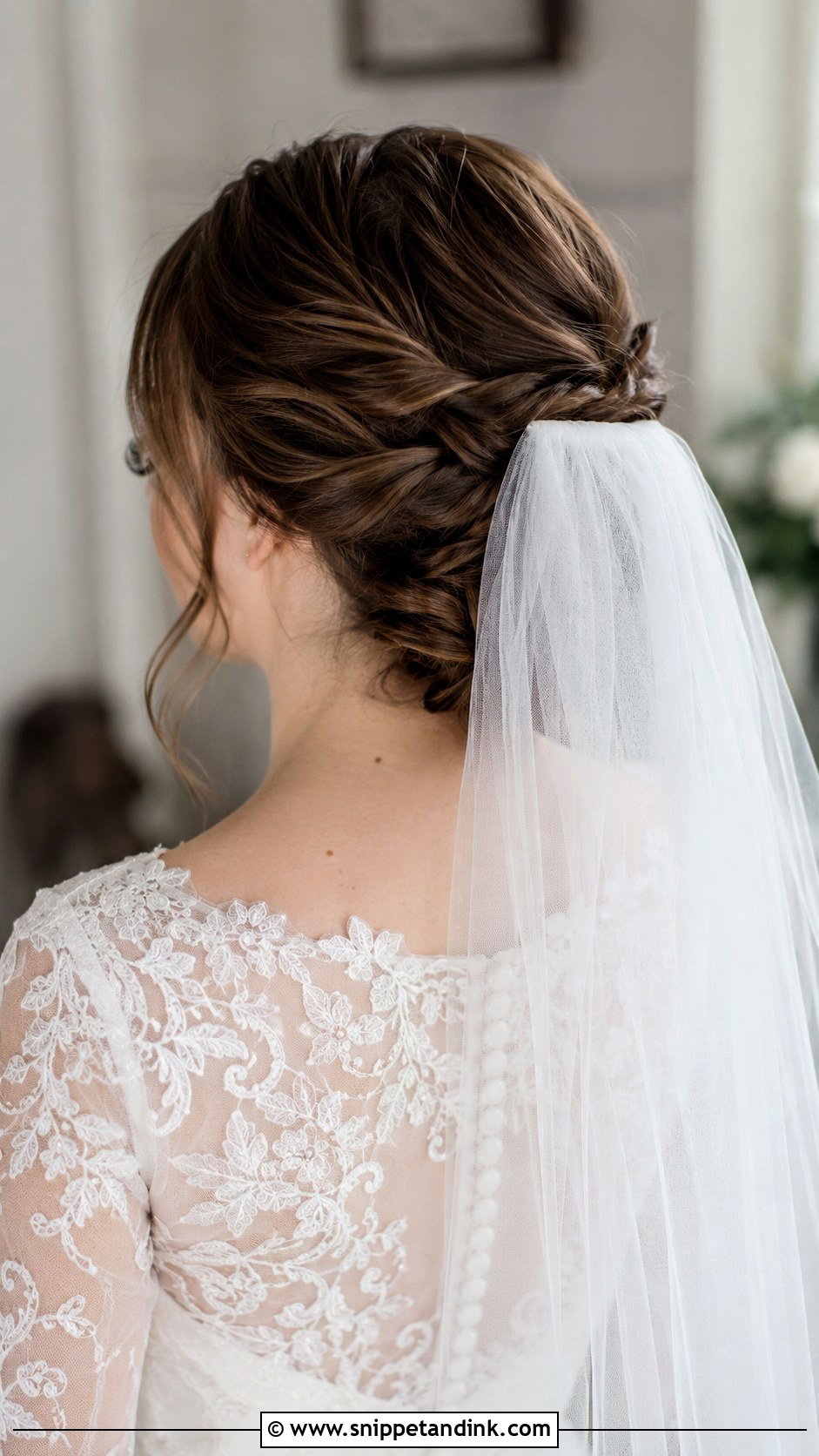Twisted Updo With Veil - Snippet and Ink - 30 Bridal Hair Updo Ideas