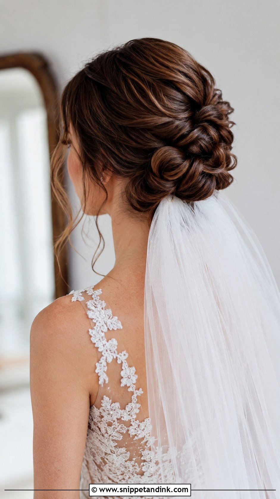 Twisted Updo With Veil Underneath - Snippet and Ink - 25 Veil Under Updo Ideas