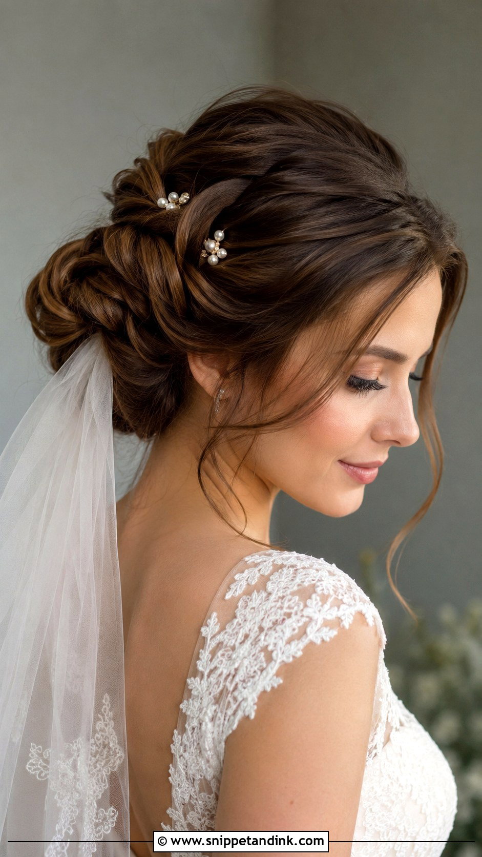 Twisted Updo With Veil - Snippet and Ink - 15 Updos with Veil