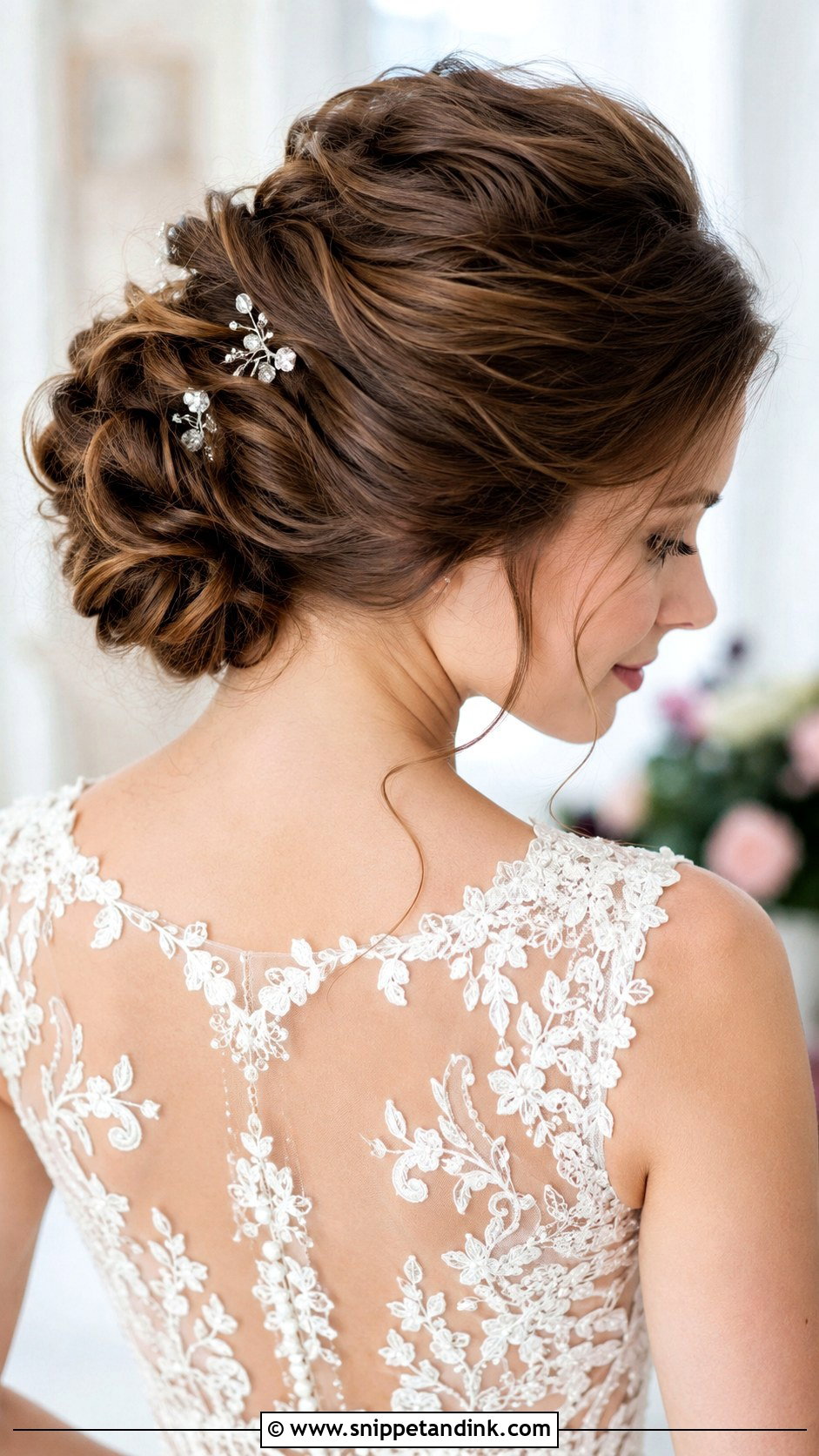 Twisted Updo With Volume on Top - Snippet and Ink - 20 Round Face Bridal Hair Ideas