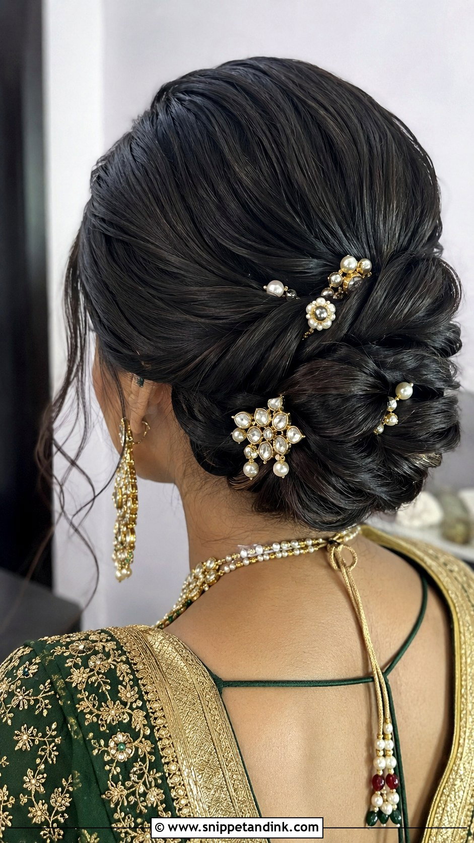 Twisted Updo for Bride - Snippet and Ink - 25 Mehandi Hairstyles for Bride