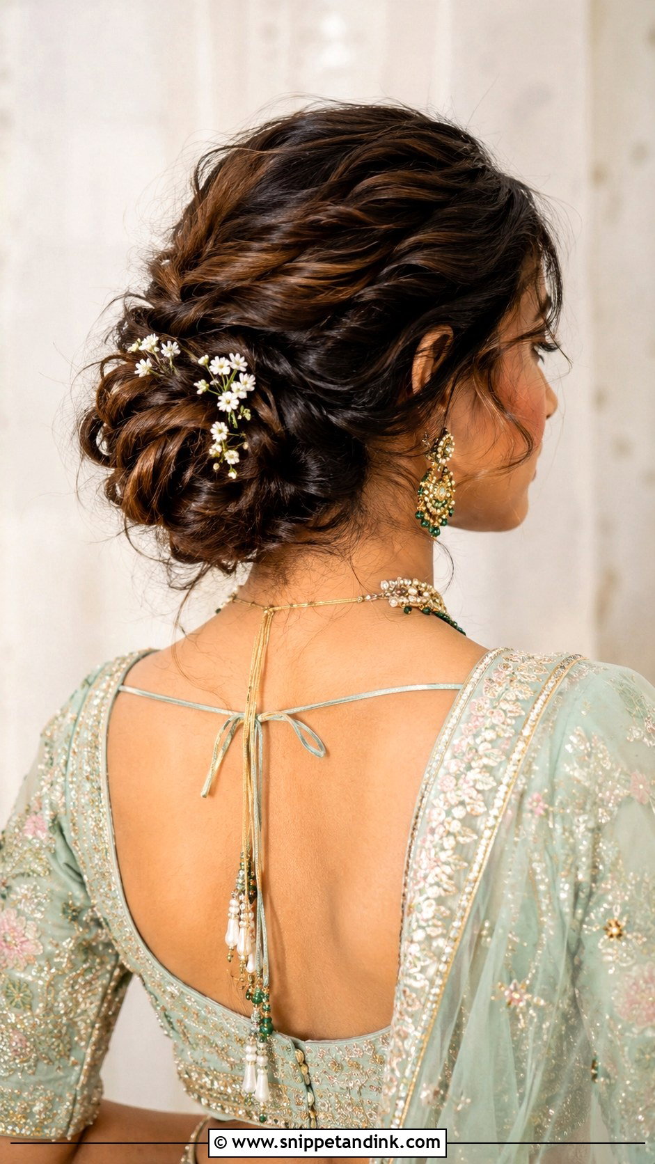 Twisted Updo for Bridesmaids - Snippet and Ink - 25 Indian Wedding Hair Ideas