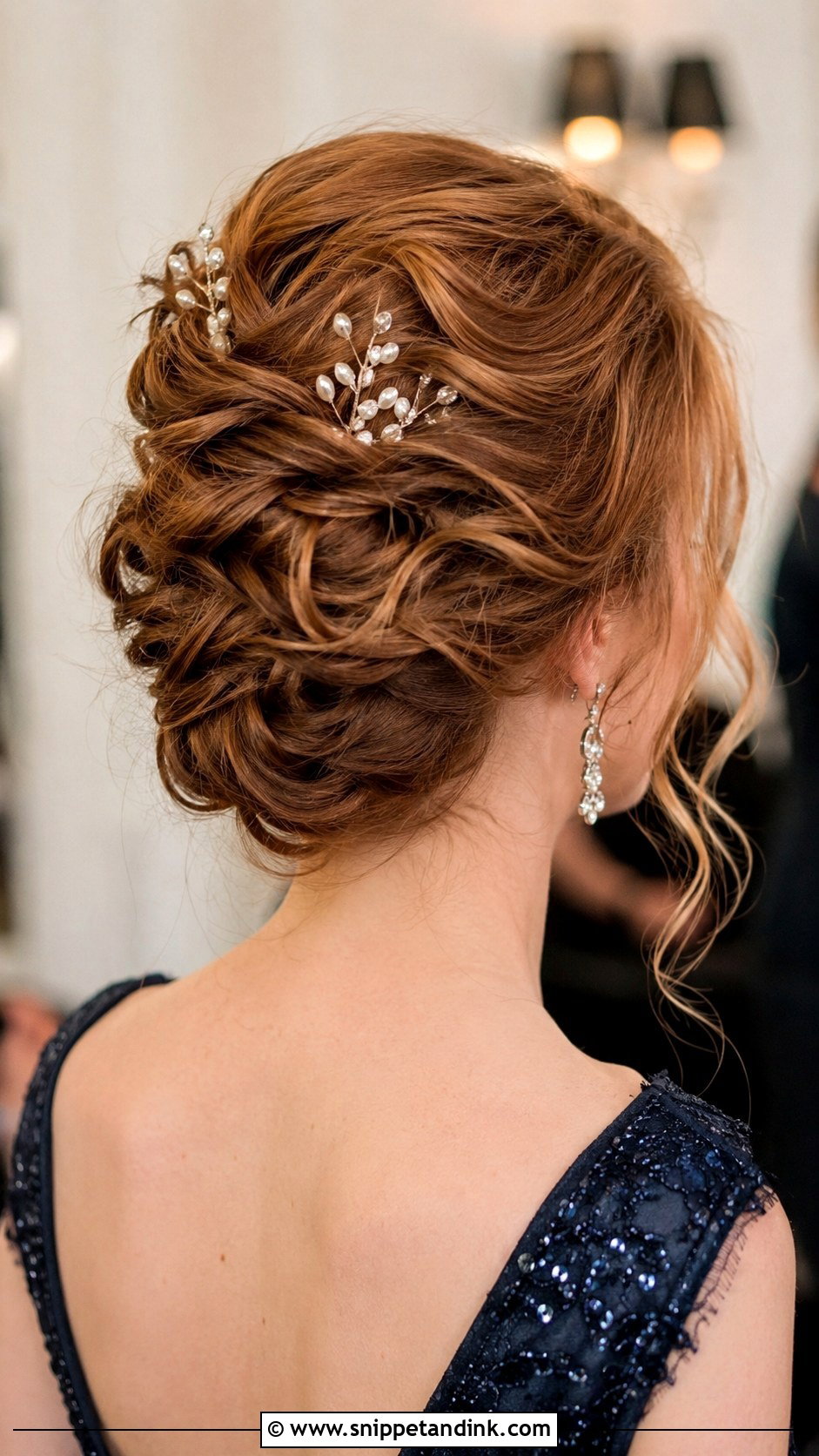 Twisted Updo for Long Hair Wedding Guest - Snippet and Ink - 20 Hair Styles for Long Hair Wedding Guest