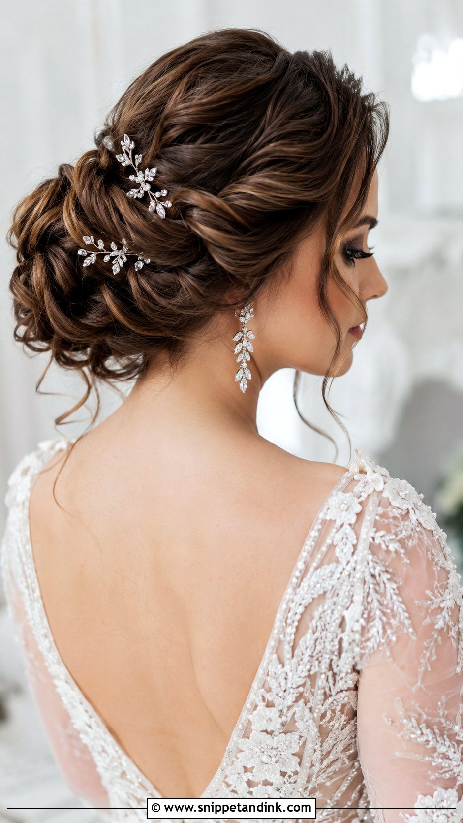 Twisted Updo for Long Wedding Hair - Snippet and Ink - 20 Wedding Hair for Long Hair Ideas
