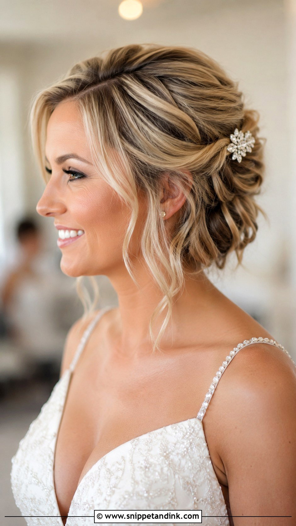 Twisted Updo for Short Hair - Snippet and Ink - 30 Bride Updo Hairstyles