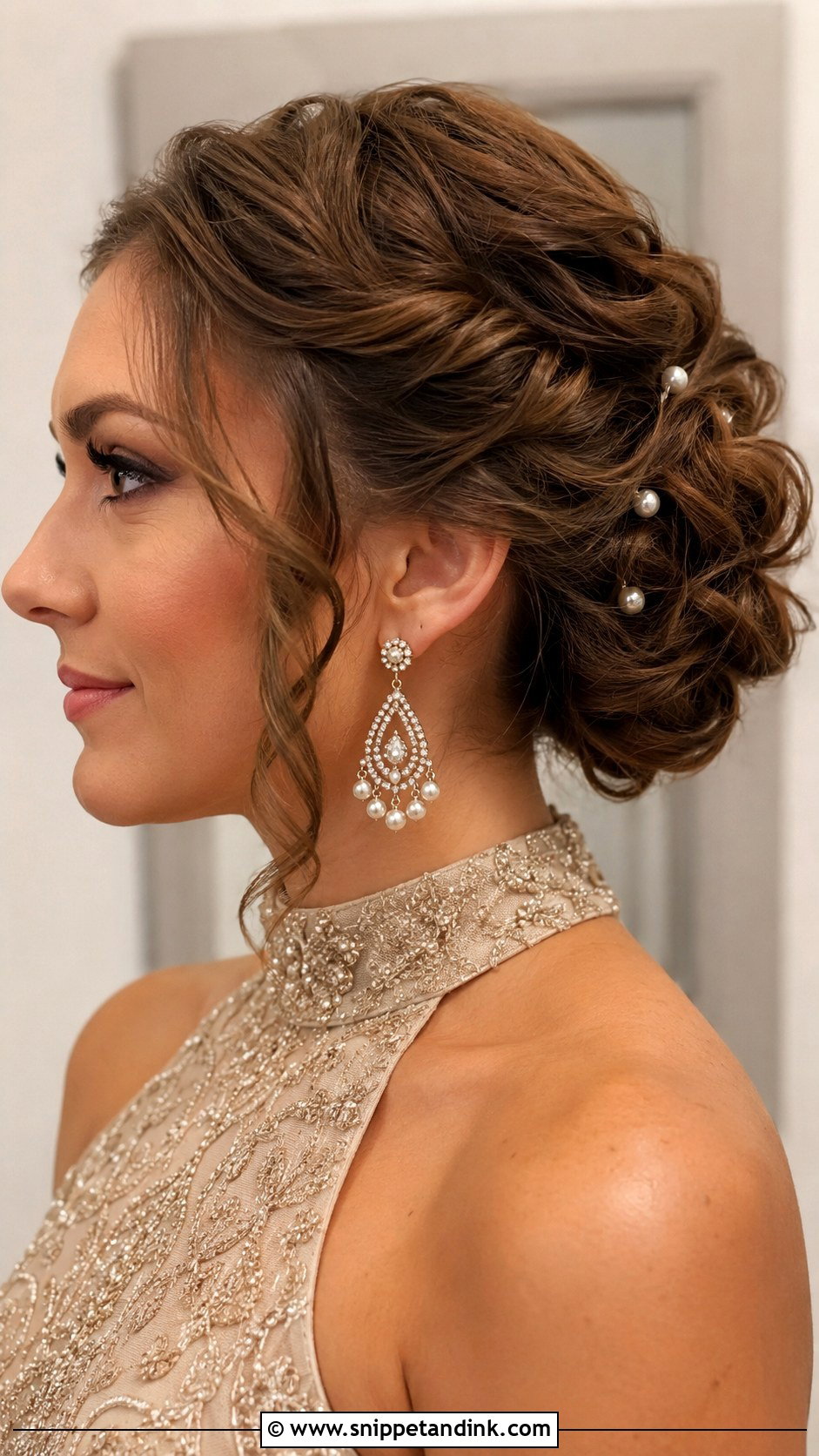 Twisted Updo for Short Hair - Snippet and Ink - 25 Mother of the Bride Short Hair Ideas