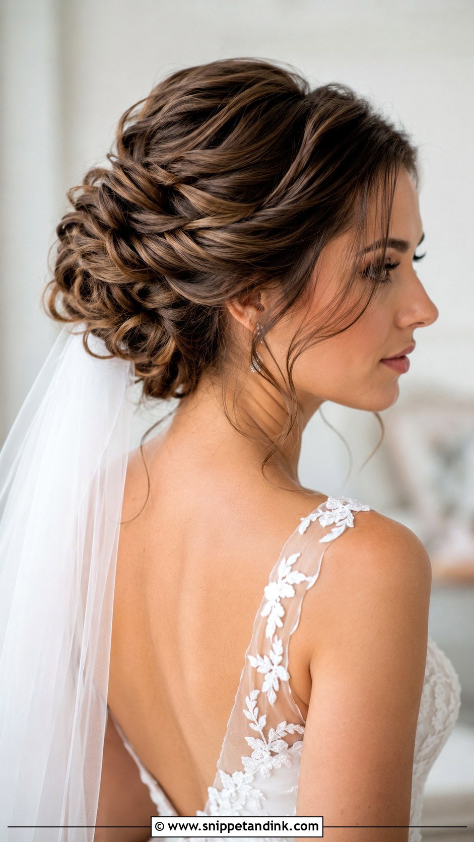 Twisted Updo for Shoulder Length Bridal Hair - Snippet and Ink - 25 Mid Length Bridal Hair Ideas