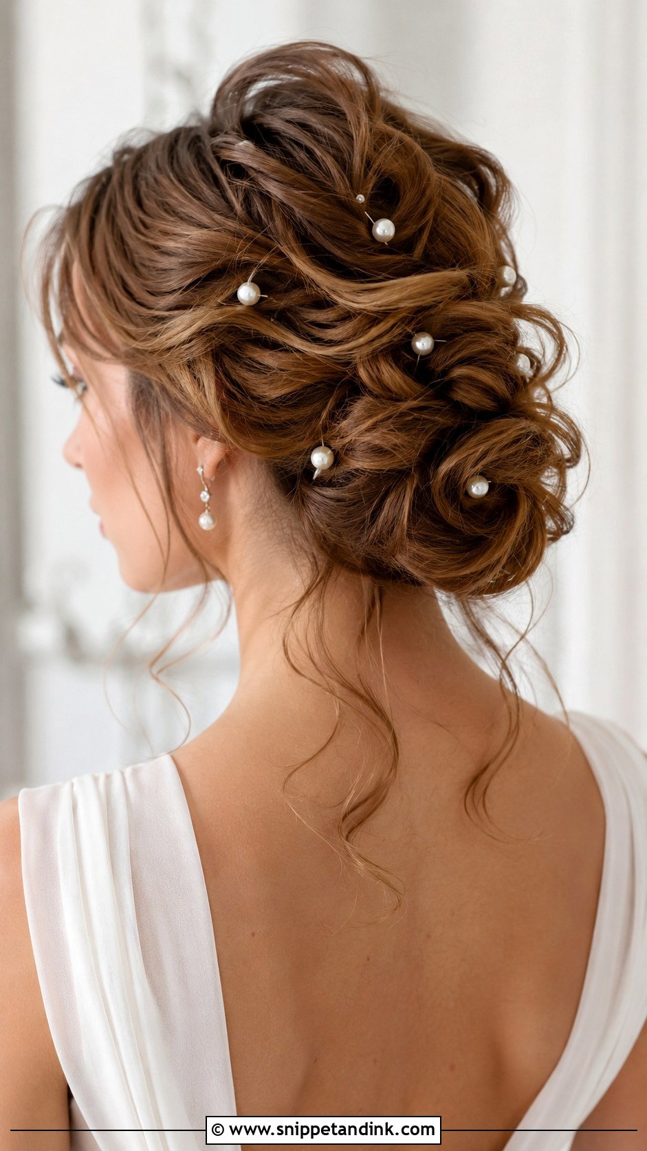 Twisted Updo with Pearls - Snippet and Ink - 30 Wedding Hair Up Ideas