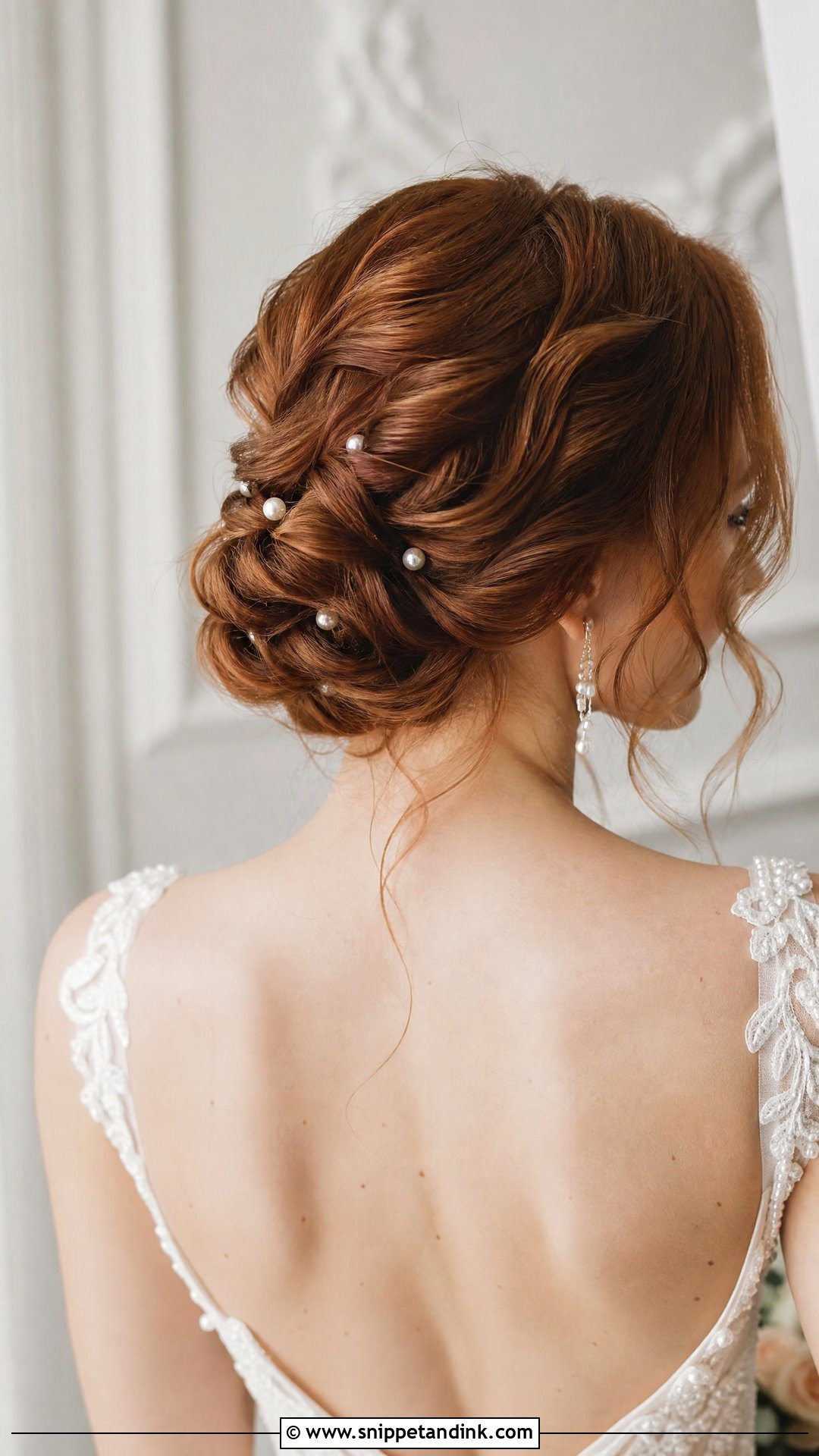 Twisted Updo with Soft Tendrils - Snippet and Ink - 20 Wedding Hair for Medium Hair Ideas