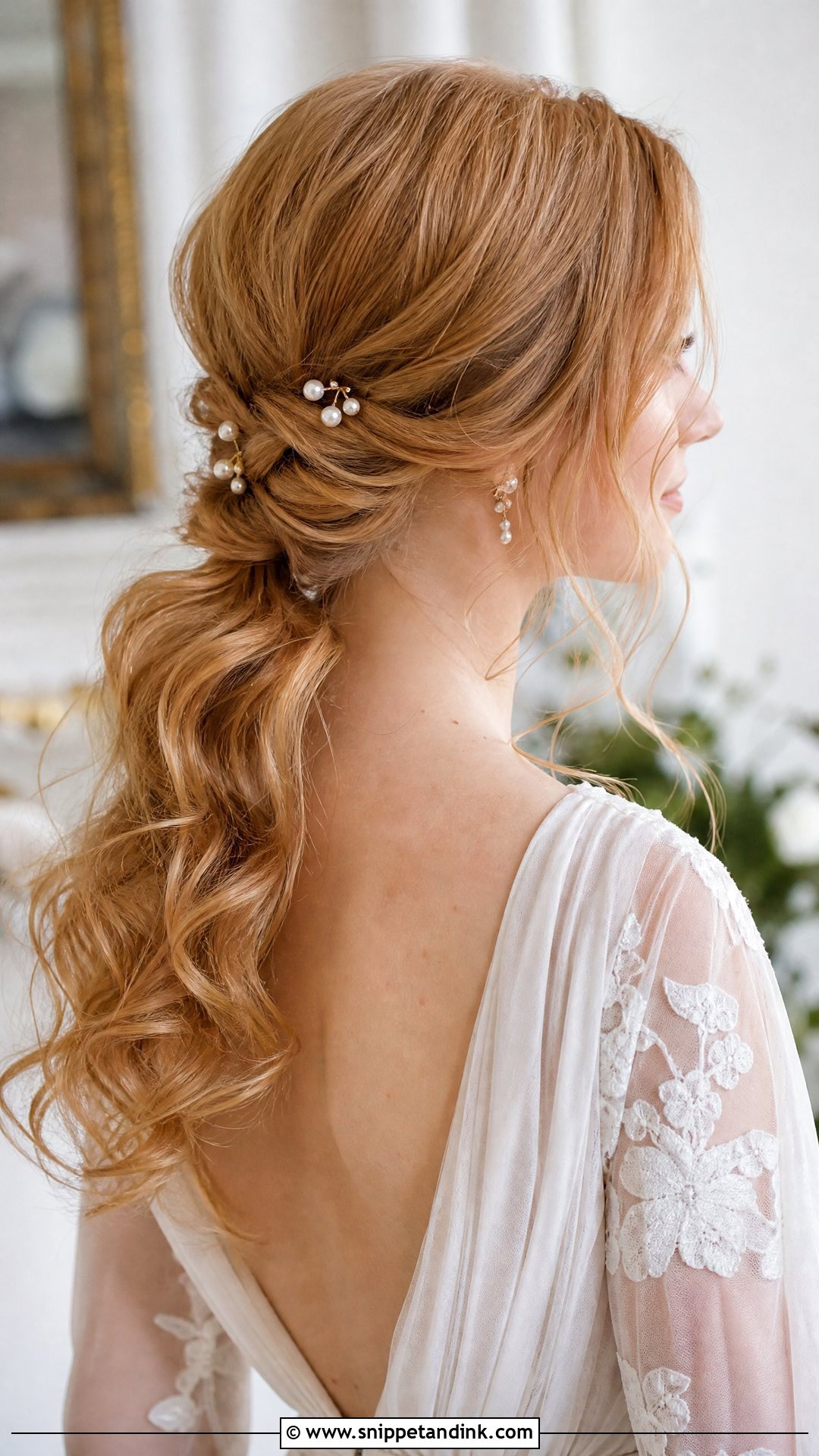 Twisted Wedding Low Ponytail - Snippet and Ink - 15 Wedding Low Ponytail Ideas