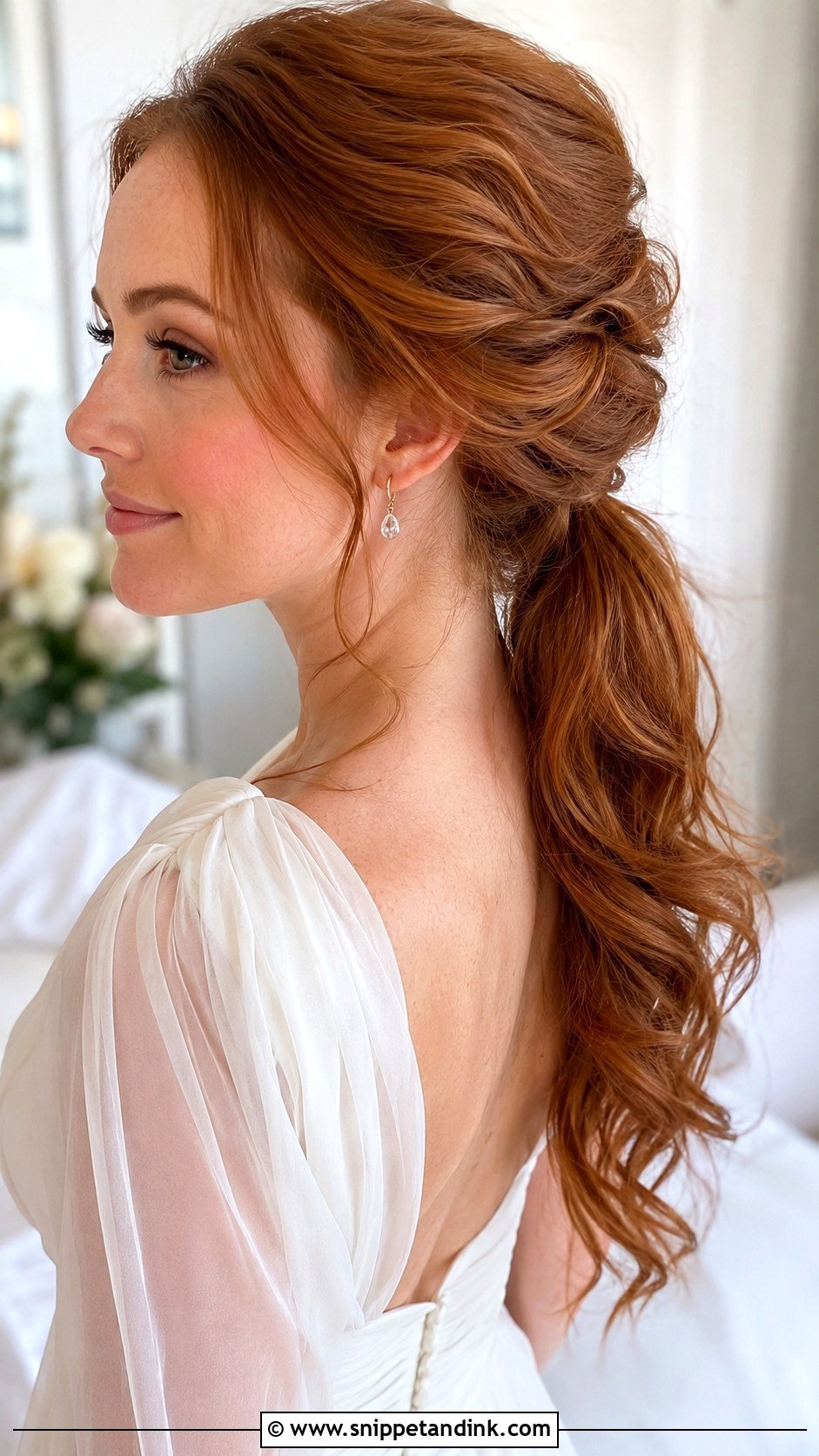 Twisted Wedding Ponytail Updo - Snippet and Ink - 15 Wedding Updos for Long Hair Ponytail