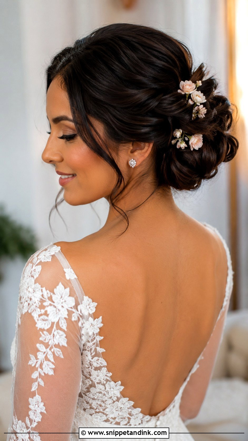 Twisted Wedding Updo With Flowers - Snippet and Ink - 15 Wedding Hair Updo with Flowers Ideas