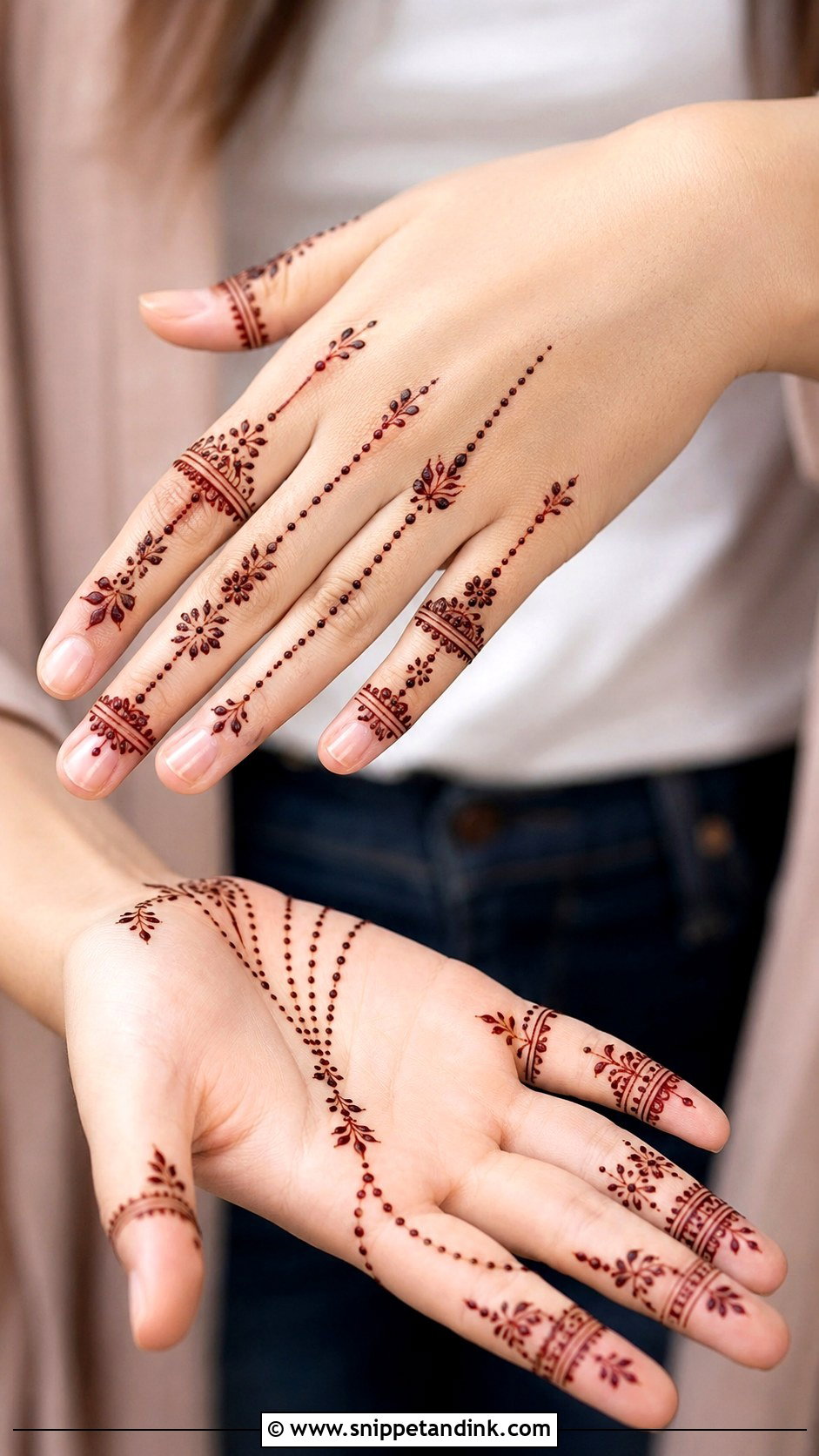 Two Finger Mehndi Design - Snippet and Ink - 35 Unique Fingers Mehndi Designs