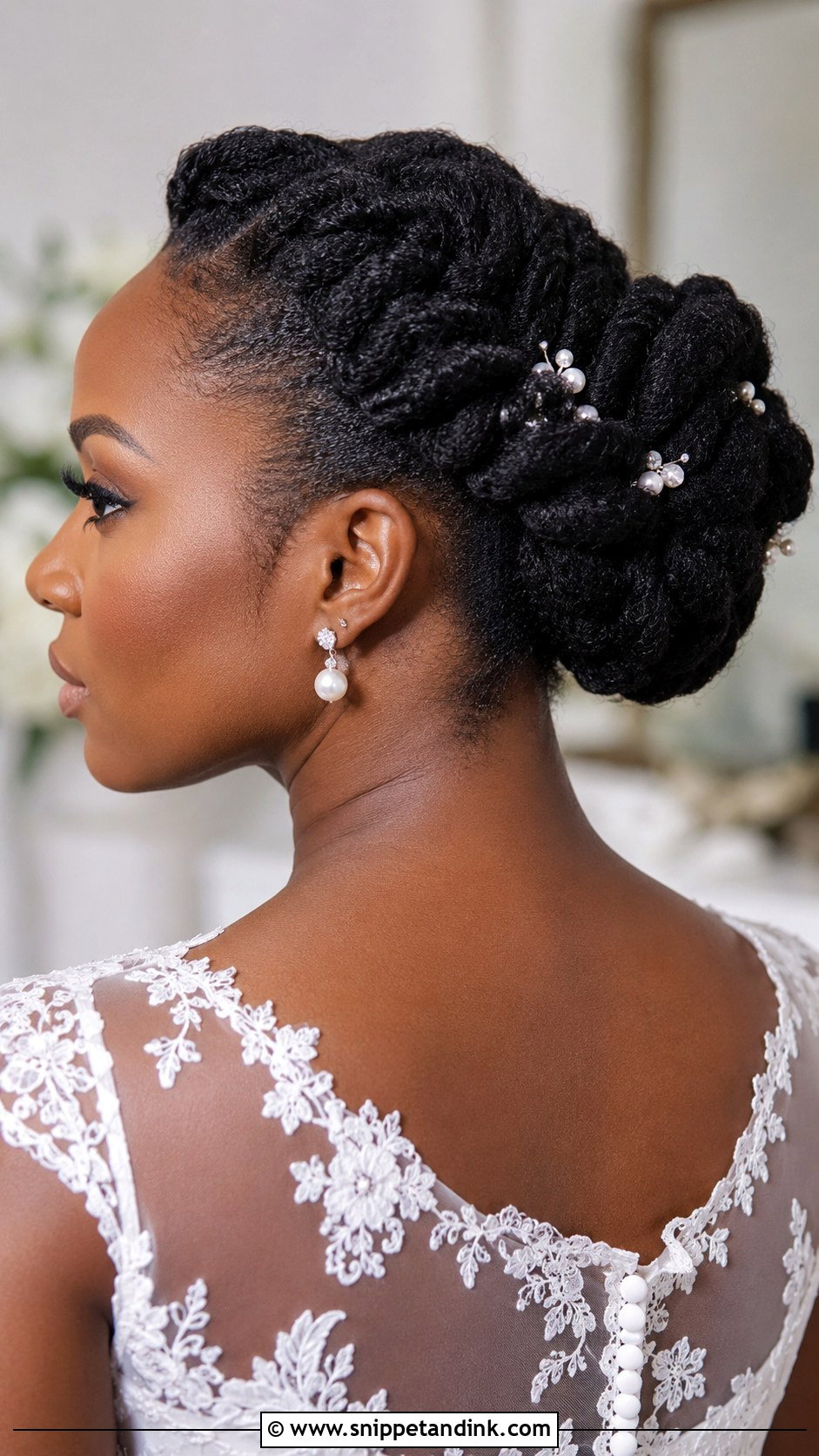 Two Strand Twist Bridal Updo - Snippet and Ink - 30 Natural Hair Wedding Ideas
