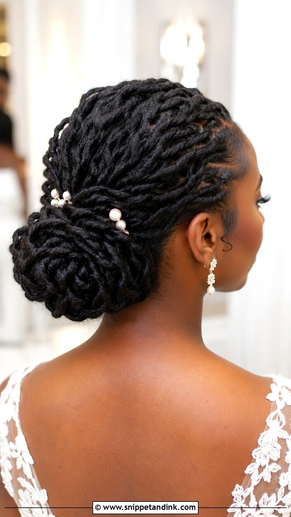 Two Strand Twist Loc Updo - Snippet and Ink - 25 Locs Wedding Hairstyles Brides