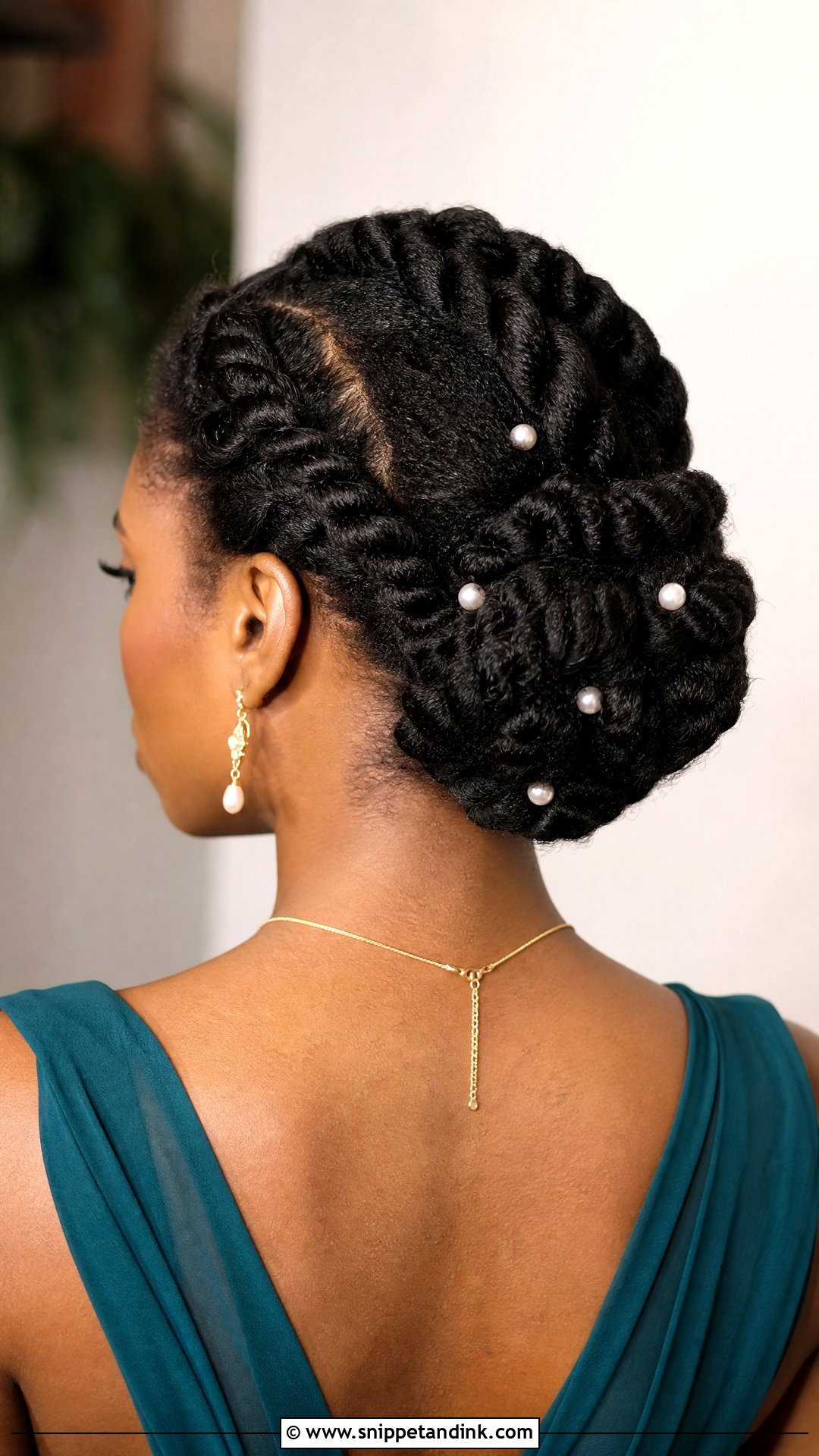 Two Strand Twist Updo - Snippet and Ink - 20 Natural Hairstyles for Wedding Guest