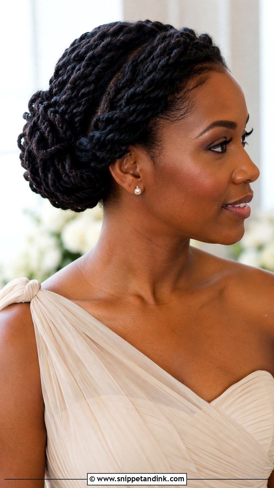 Two Strand Twist Updo For Black Bridesmaid - Snippet and Ink - 20 Bridesmaid Hairstyles Black Hair