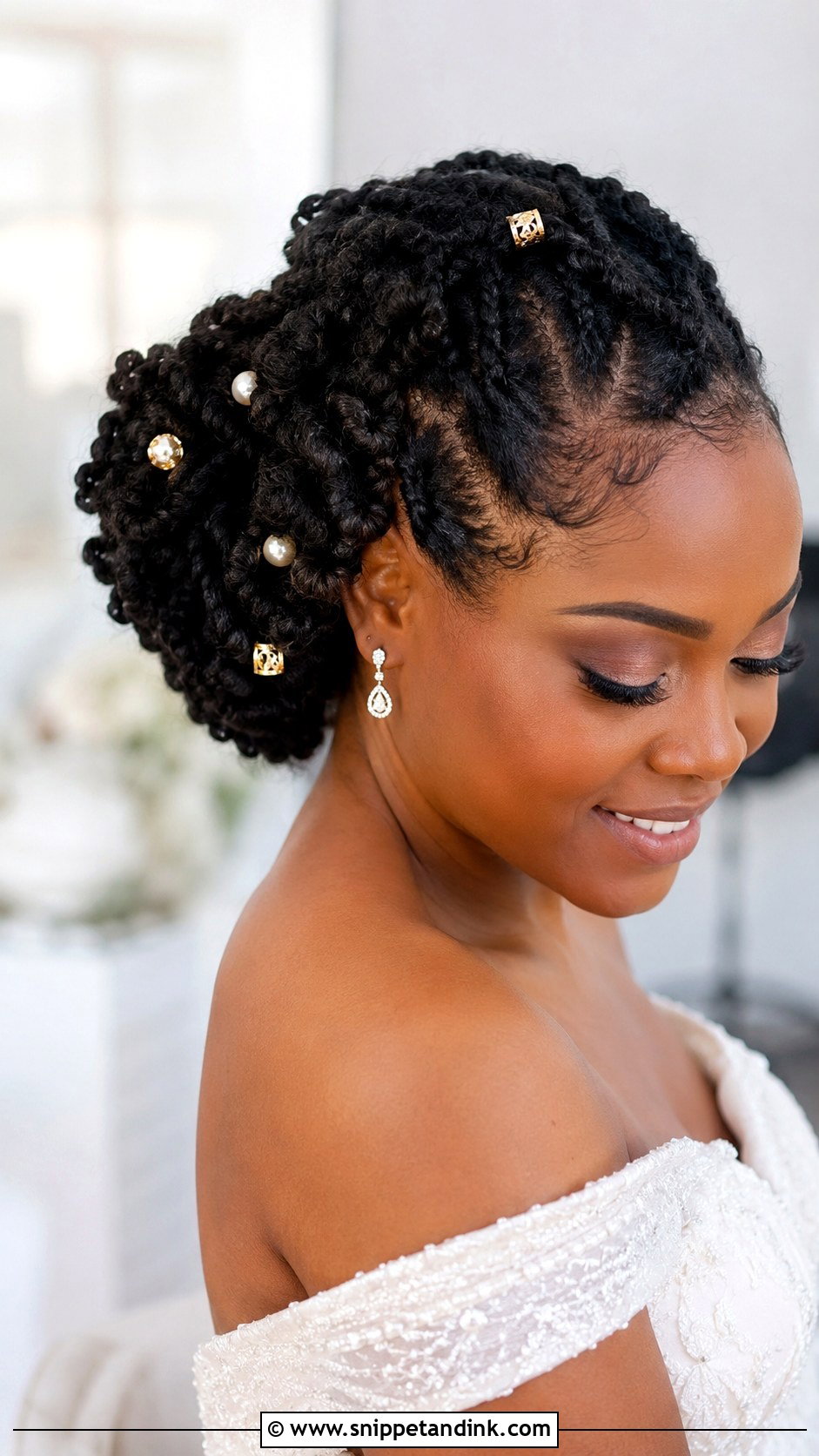 Two Strand Twist Updo - Snippet and Ink - 20 Afro Wedding Hair Ideas
