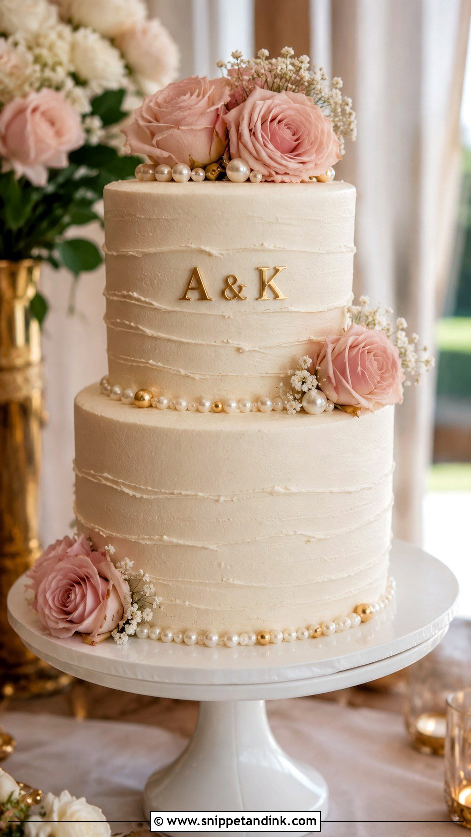 Two Tier Anniversary Cake - Snippet and Ink - 20 Aesthetic Anniversary Cake Designs