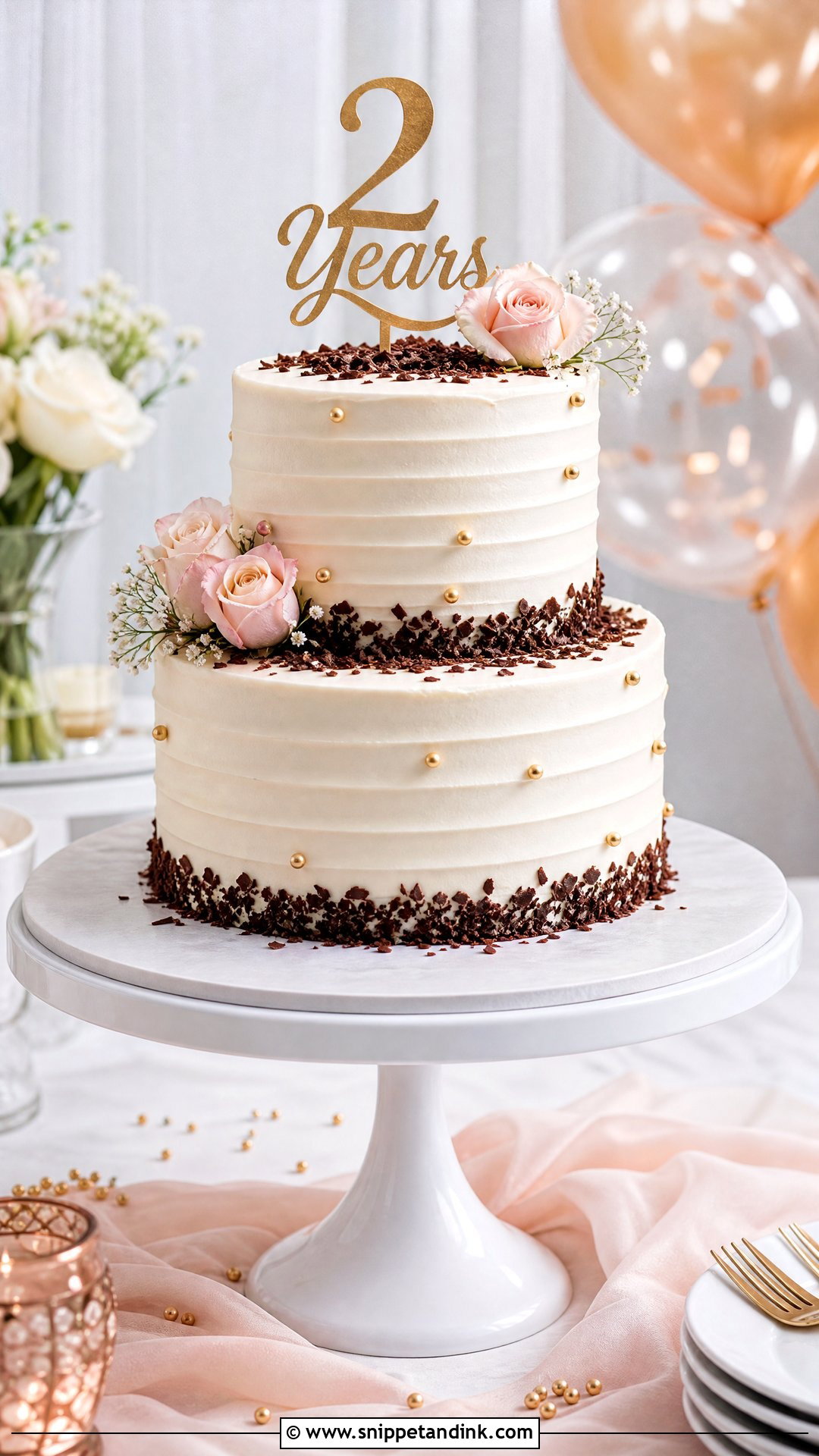 Two Tier Anniversary Cake - Snippet and Ink - 30 2 Year Anniversary Cake Ideas
