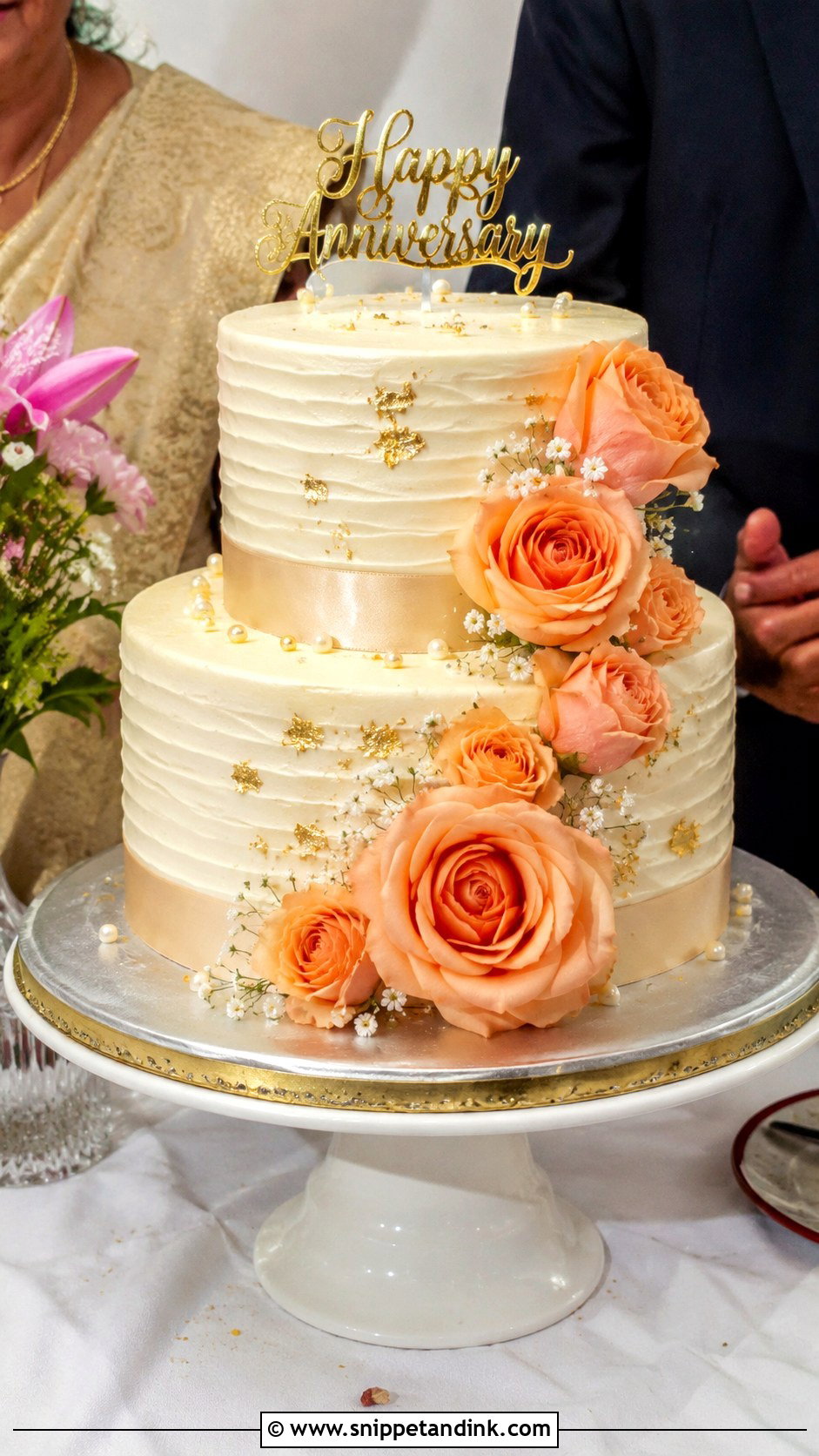 Two Tier Anniversary Cake - Snippet and Ink - 20 Anniversary Cake for Grandparents