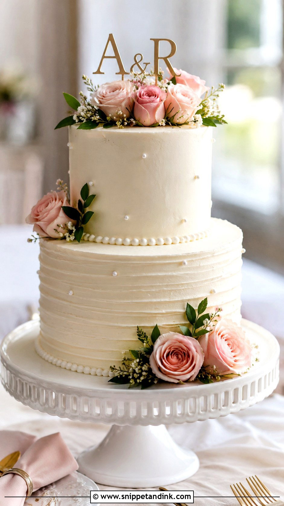 Two Tier Anniversary Cake - Snippet and Ink - 20 Anniversary Couple Cake Design Ideas
