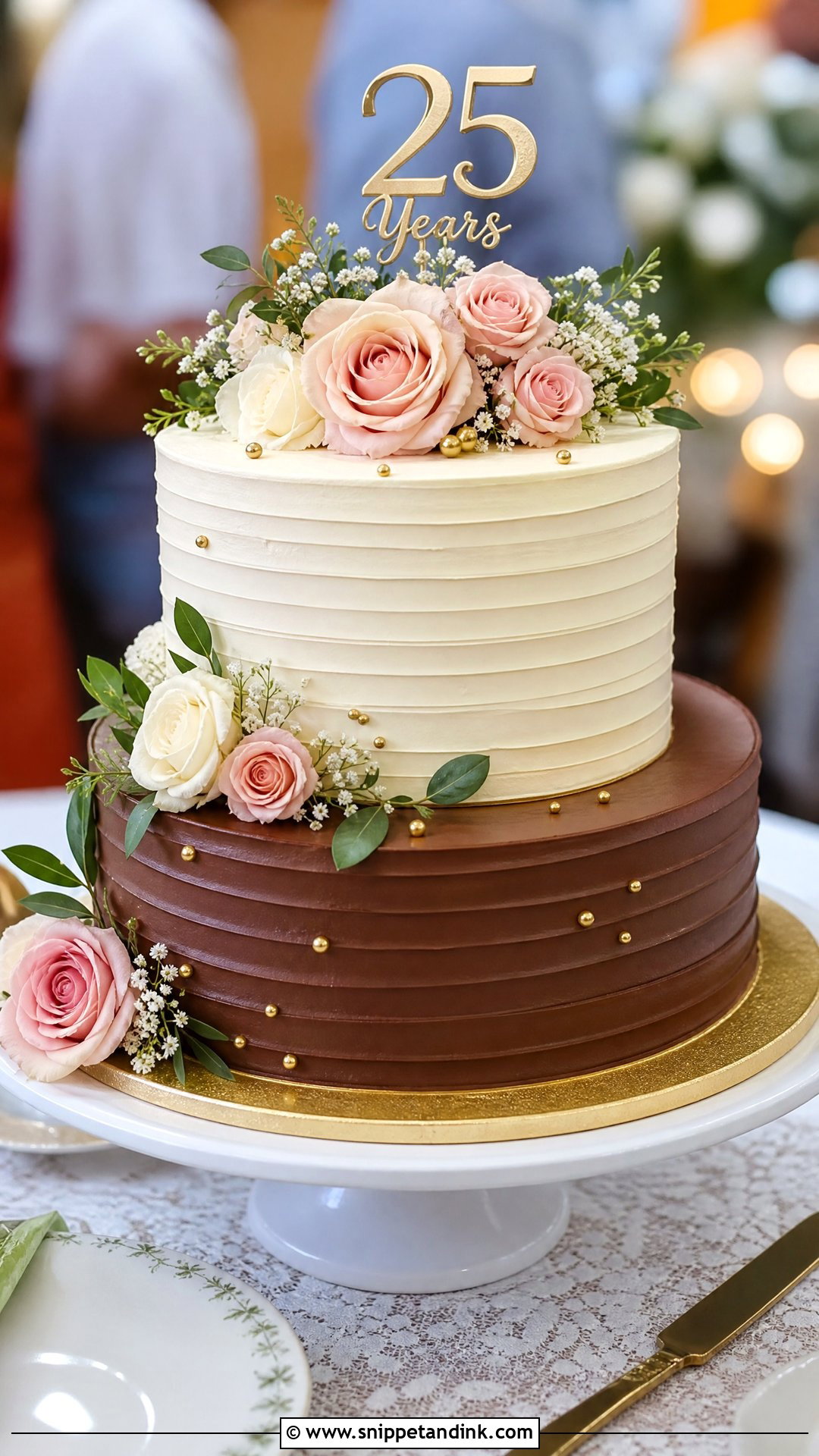 Two Tier Anniversary Cake for Parents - Snippet and Ink - 30 Anniversary Cake for Parents