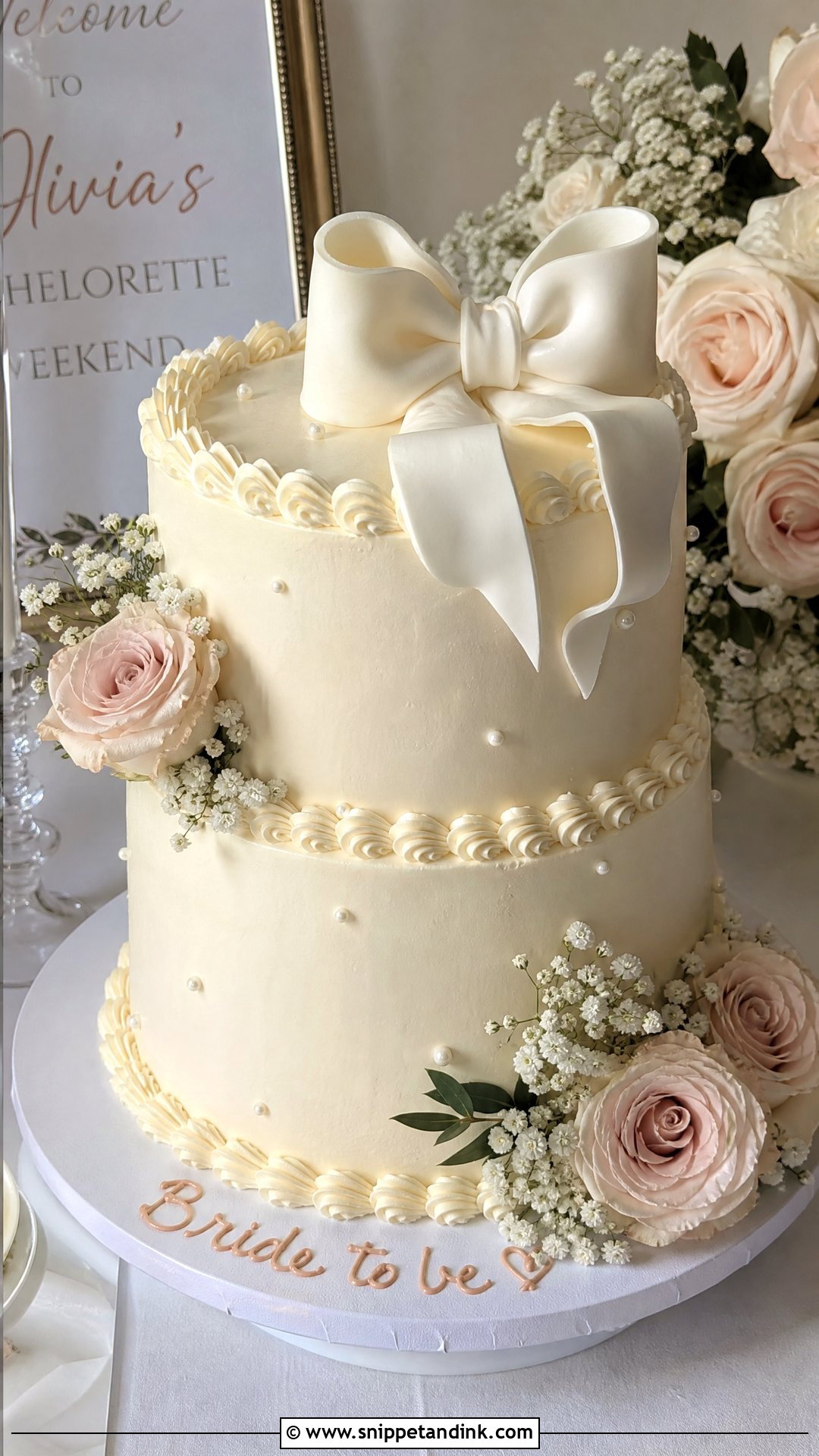 Two Tier Bachelorette Cake - Snippet and Ink - 25 Bachelorette Cake Ideas for Wedding