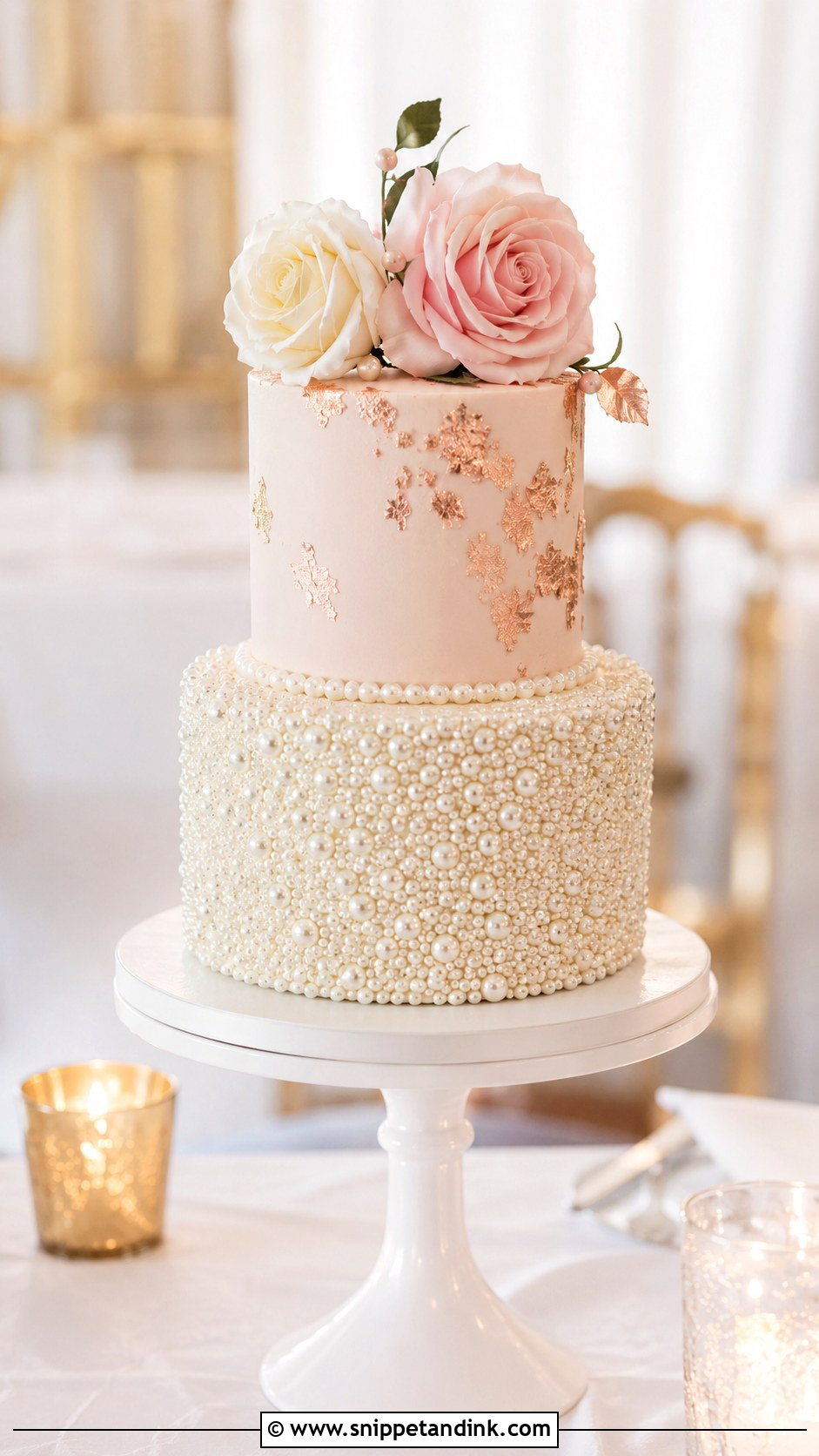 Two Tier Bling Wedding Cake - Snippet and Ink - 20 Bling Cakes for Wedding