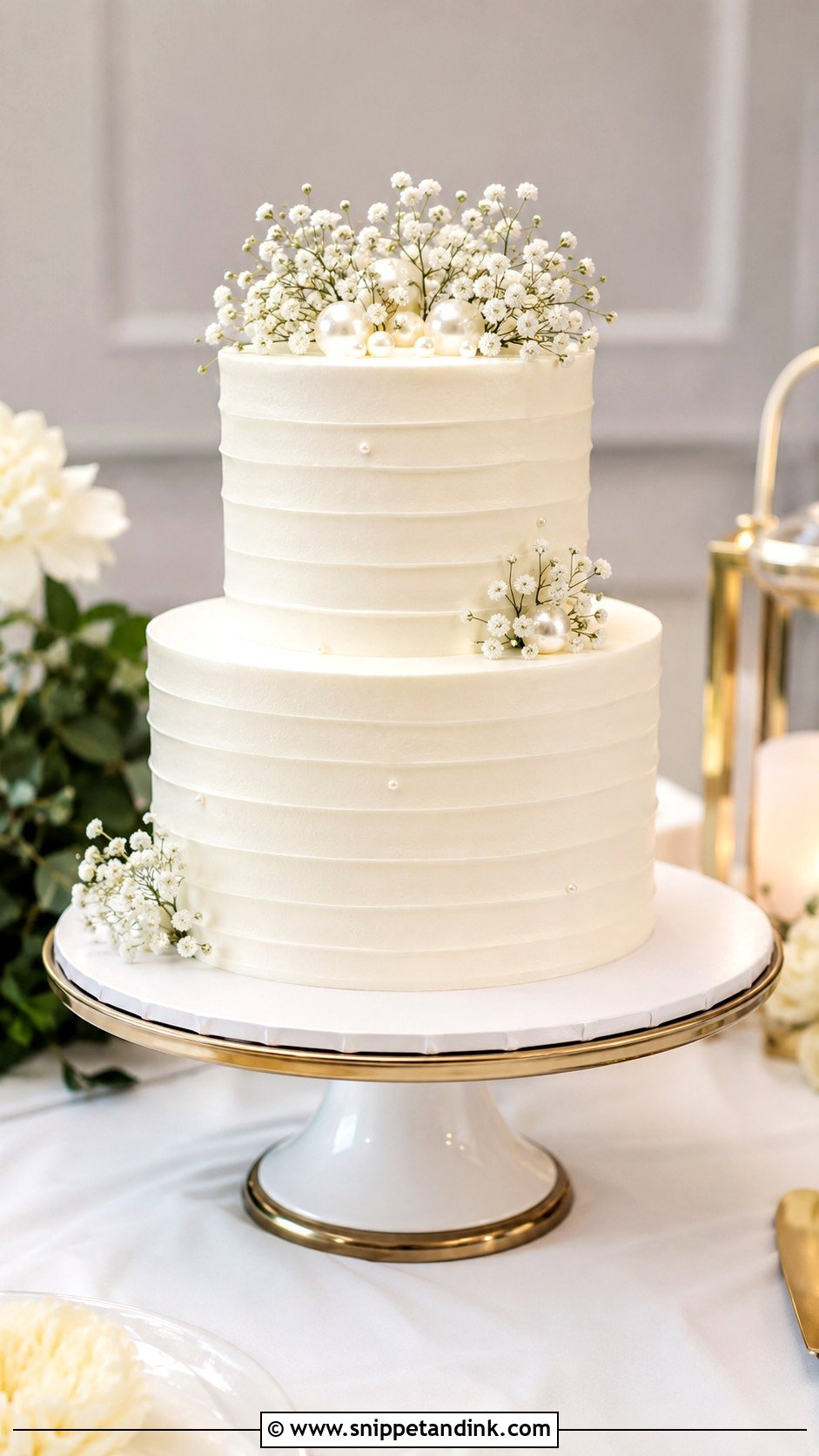 Two Tier Buttercream Wedding Cake - Snippet and Ink - 20 Budget Wedding Cake Ideas