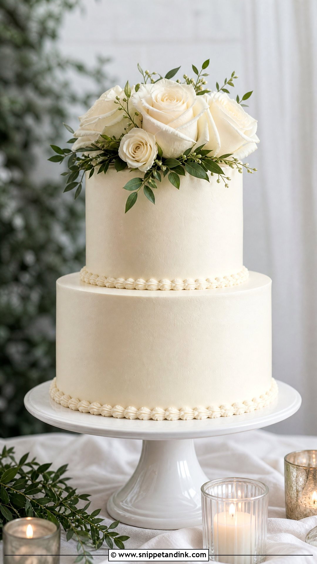 Two Tier Buttercream Wedding Cake - Snippet and Ink - 20 Two Tier Cakes for Wedding