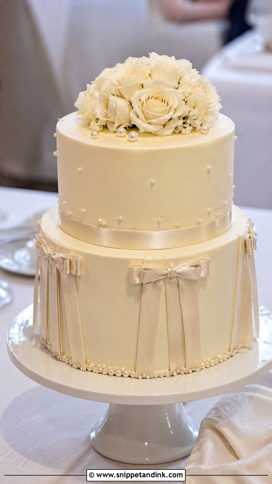 Two Tier Charm Wedding Cake - Snippet and Ink - 20 Charm Cake Ideas for Wedding