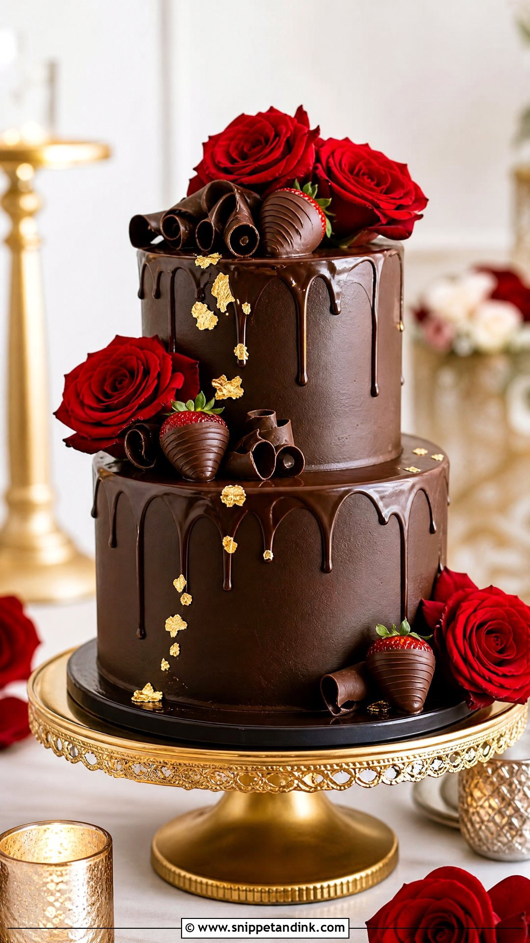 Two Tier Chocolate Anniversary Cake - Snippet and Ink - 20 Two Tier Anniversary Cake Ideas