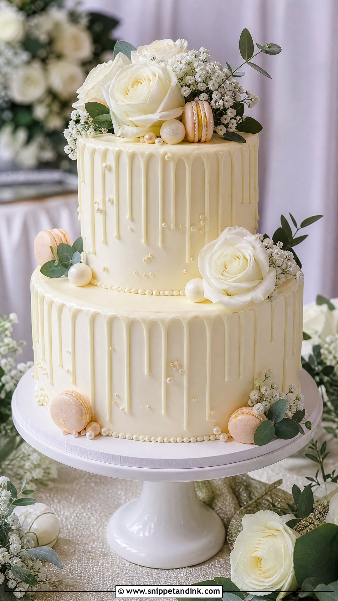 Two Tier Drip Wedding Cake - Snippet and Ink - 30 Drip Cakes for Wedding