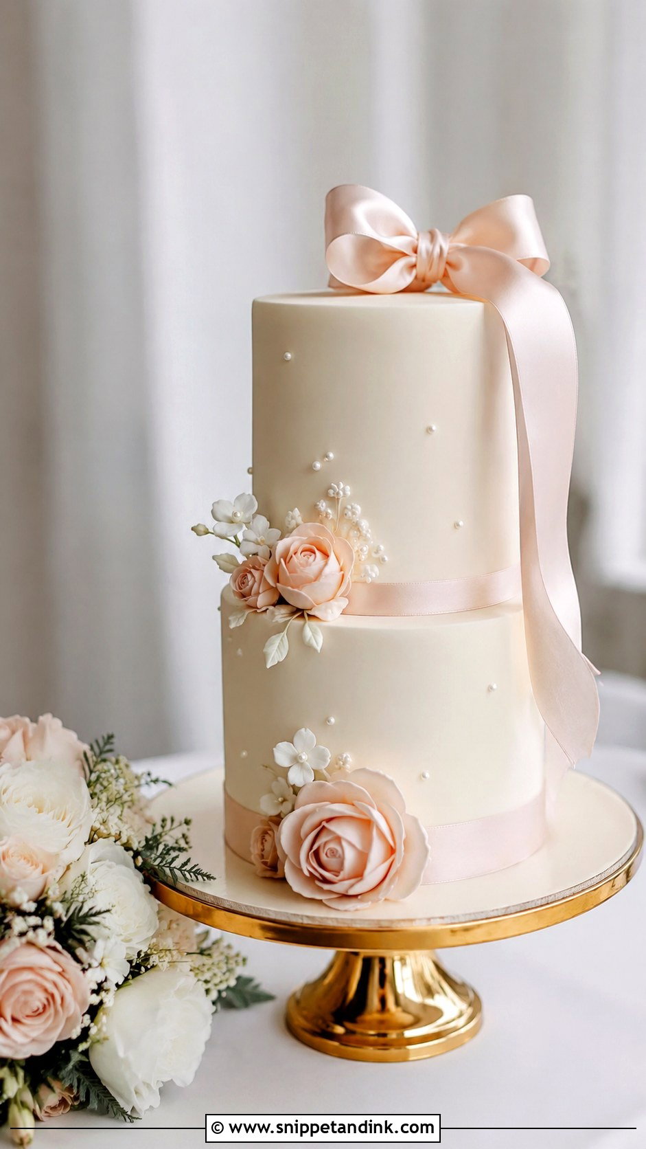 Two Tier Elopement Wedding Cake - Snippet and Ink - 20 Elopement Wedding Cake Ideas