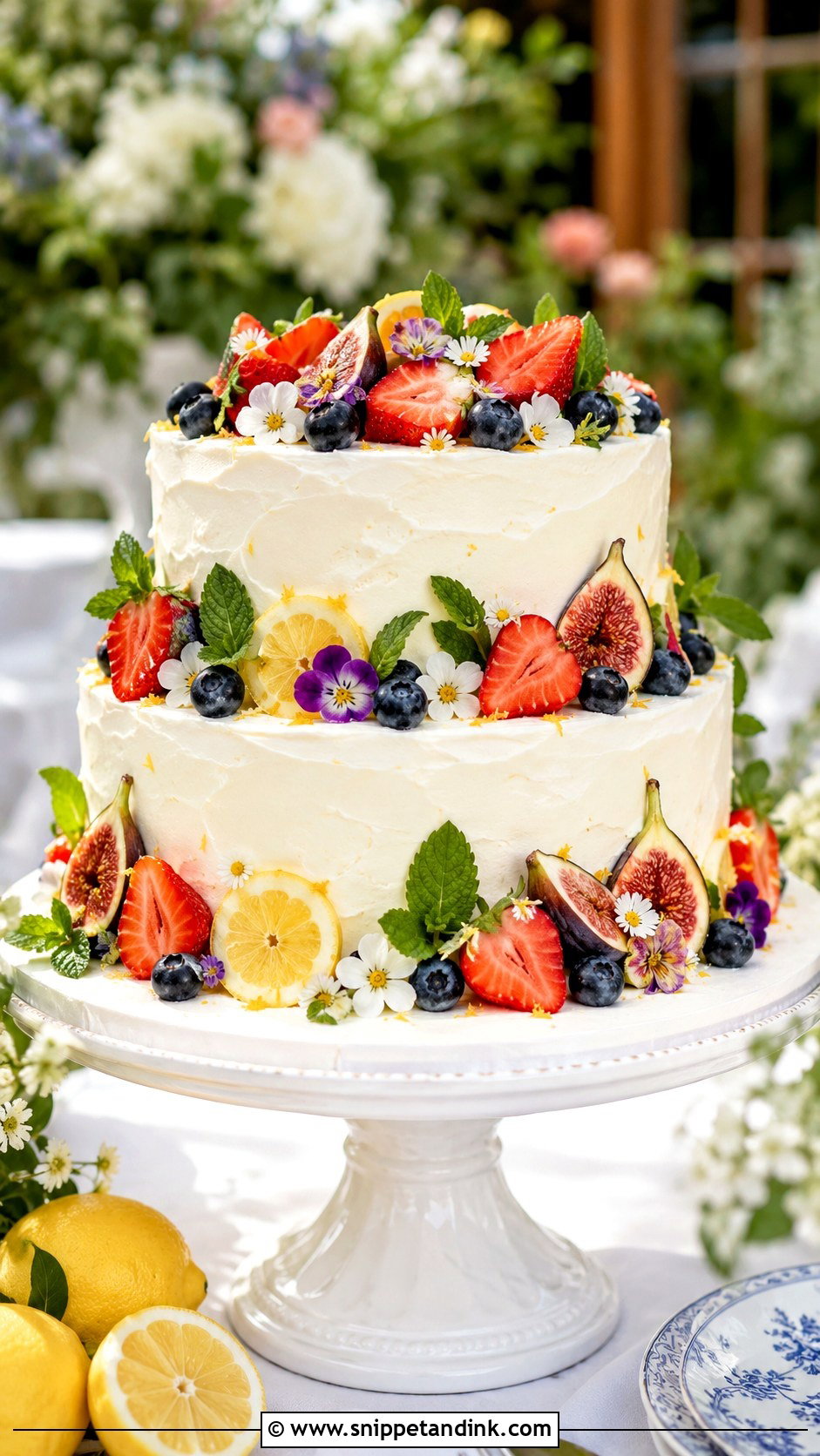 Two Tier Fruit Wedding Cake - Snippet and Ink - 20 2 Tiered Cake Ideas for Wedding