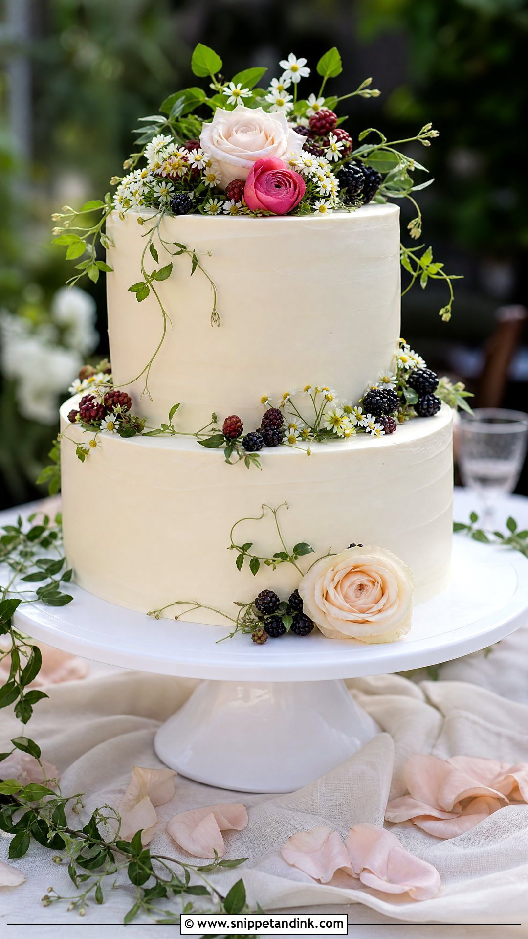 Two Tier Garden Wedding Cake - Snippet and Ink - 20 Two Tier Cakes for Wedding