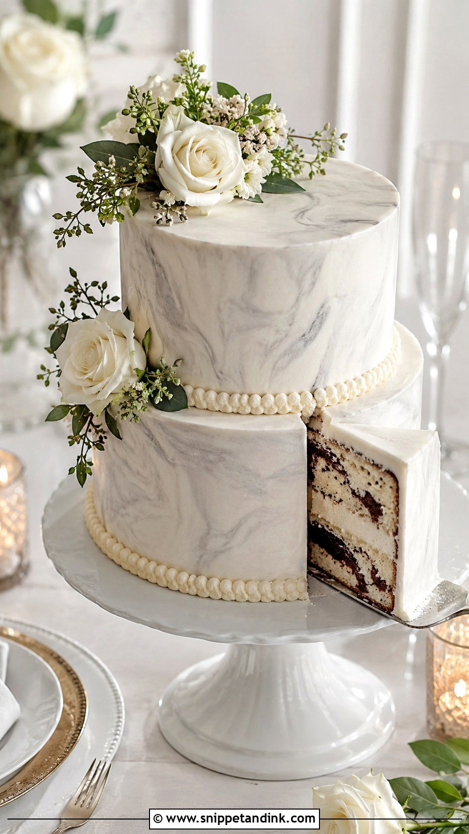 Two Tier Marble Wedding Cake - Snippet and Ink - 20 Marble Wedding Cake Recipe