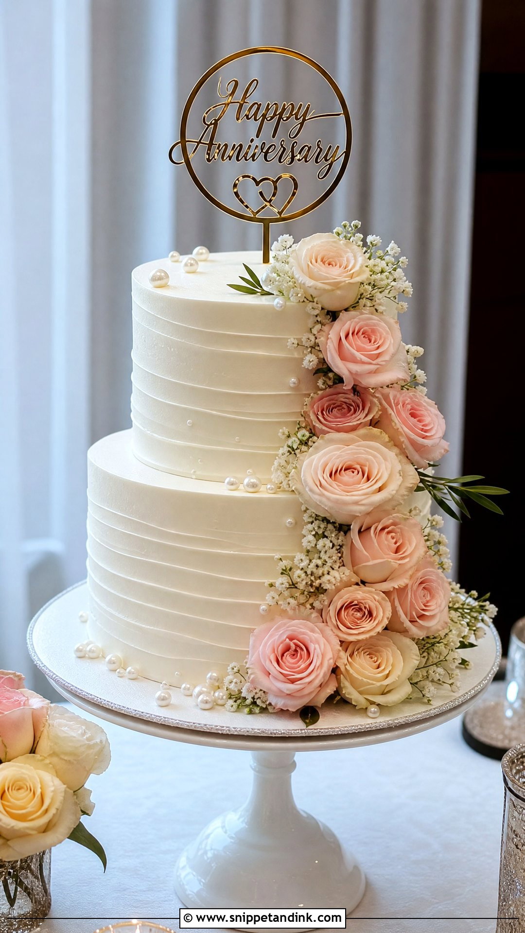 Two Tier Marriage Anniversary Cake - Snippet and Ink - 20 Marriage Anniversary Cakes