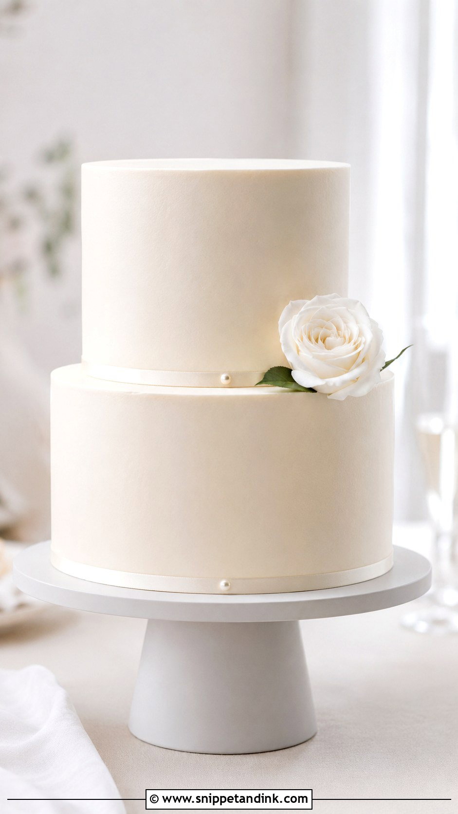 Two Tier Minimalist Wedding Cake - Snippet and Ink - 20 2 Tiered Cake Ideas for Wedding