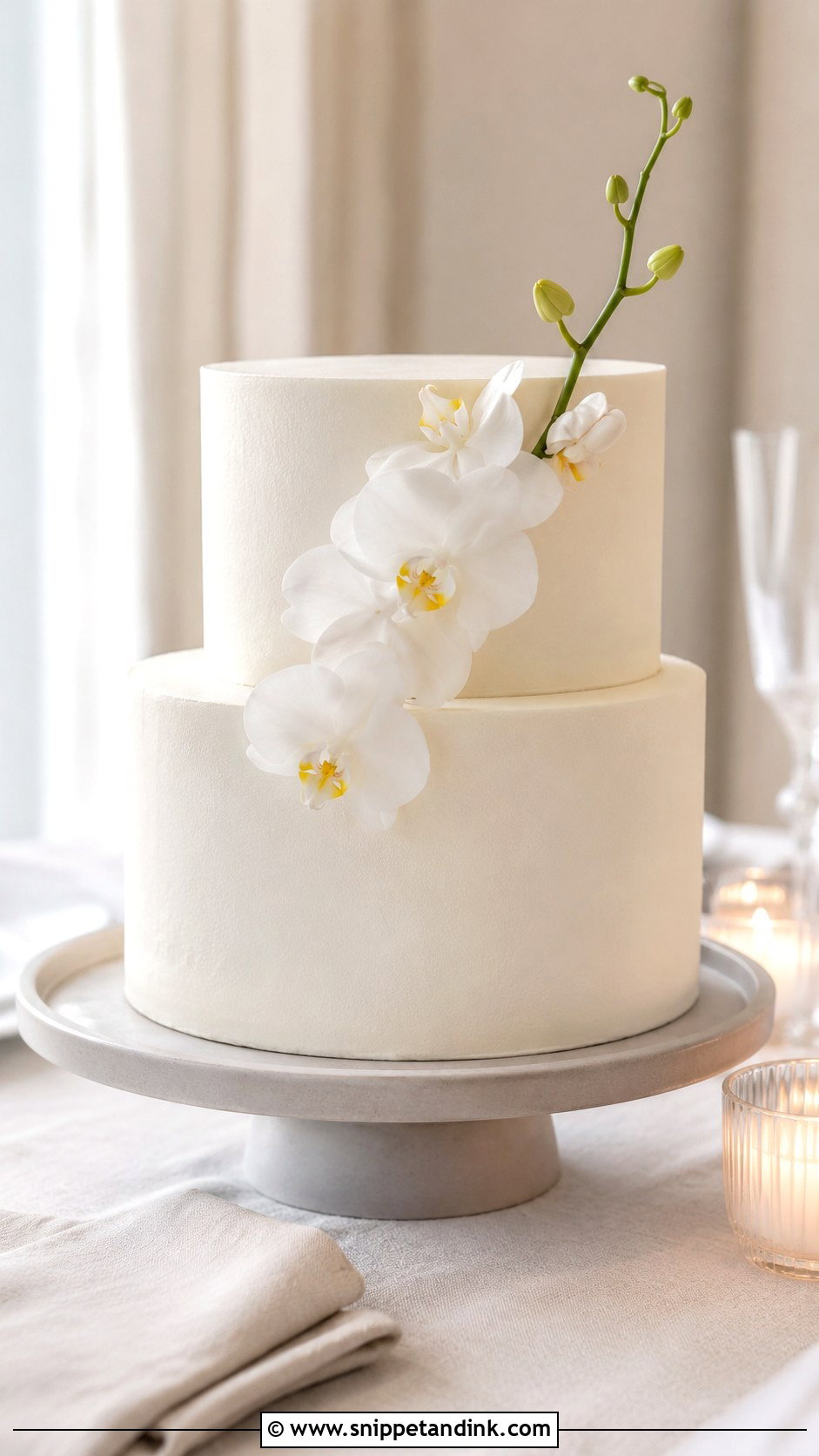 Two Tier Minimalist Wedding Cake - Snippet and Ink - 20 Minimalist Wedding Cake Designs